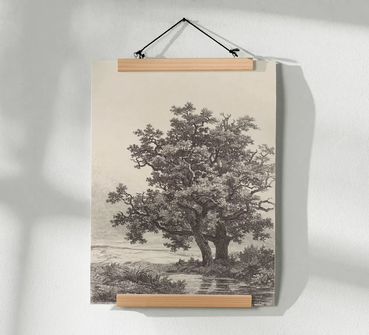 Tree with Stream Landscape carta hahnemühle da apoloprints