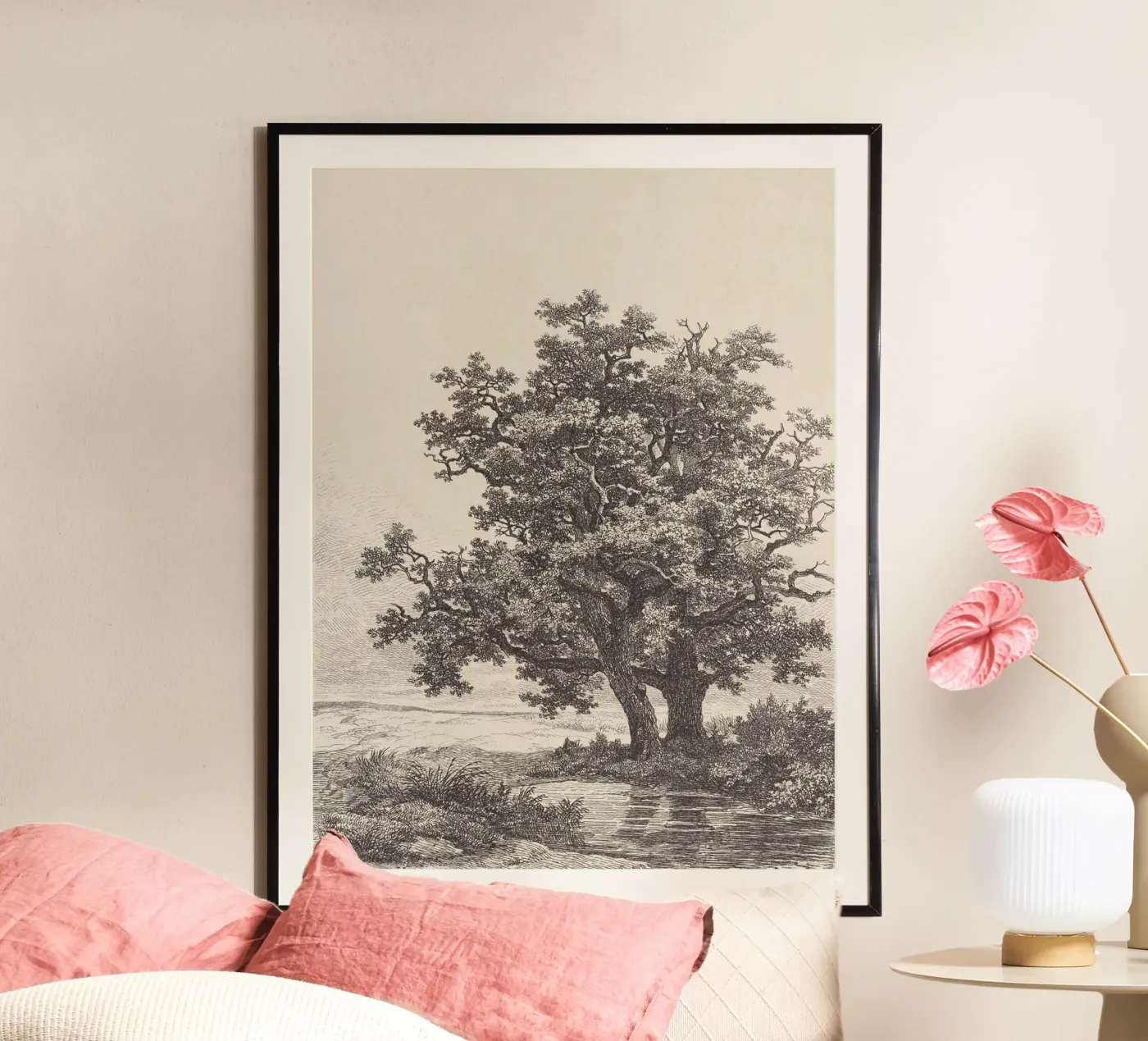 Tree with Stream Landscape poster by Apolo Prints
