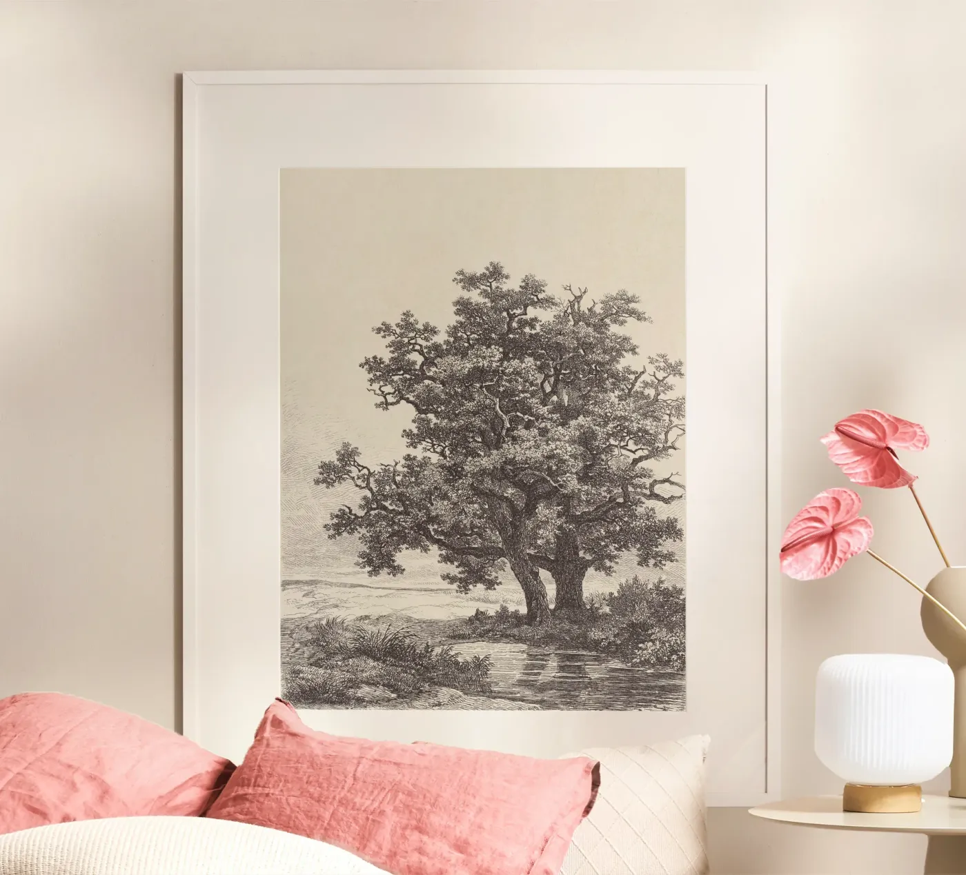 Tree with Stream Landscape poster by Apolo Prints