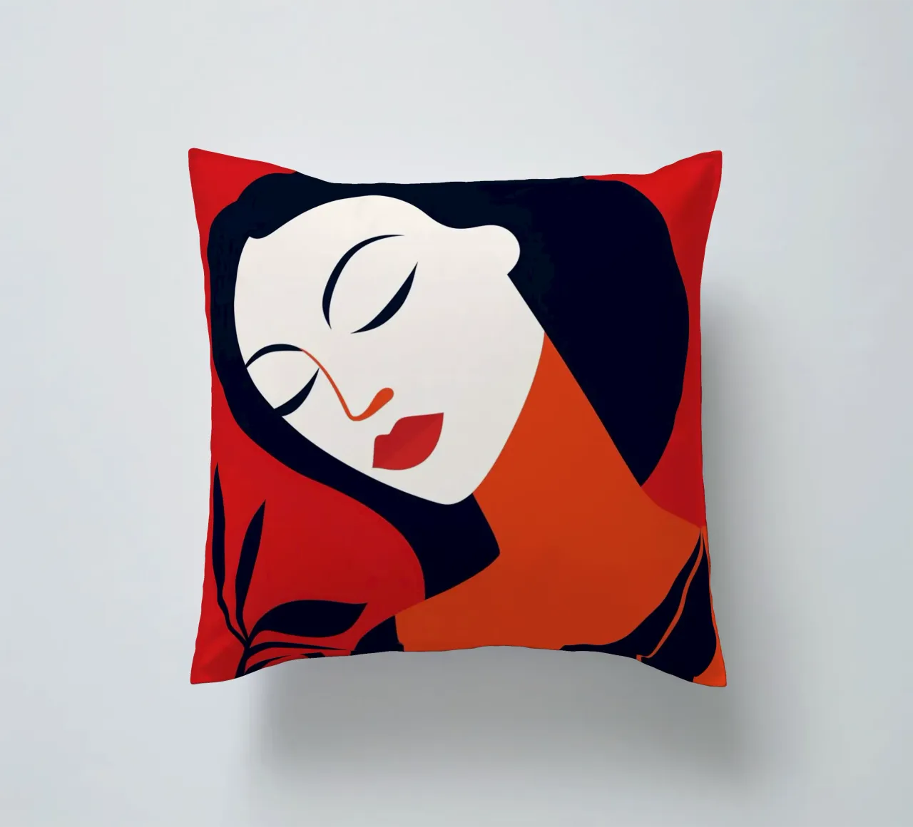 Femme Fatale tutta in rosso | All in red cuscino da Autofocus