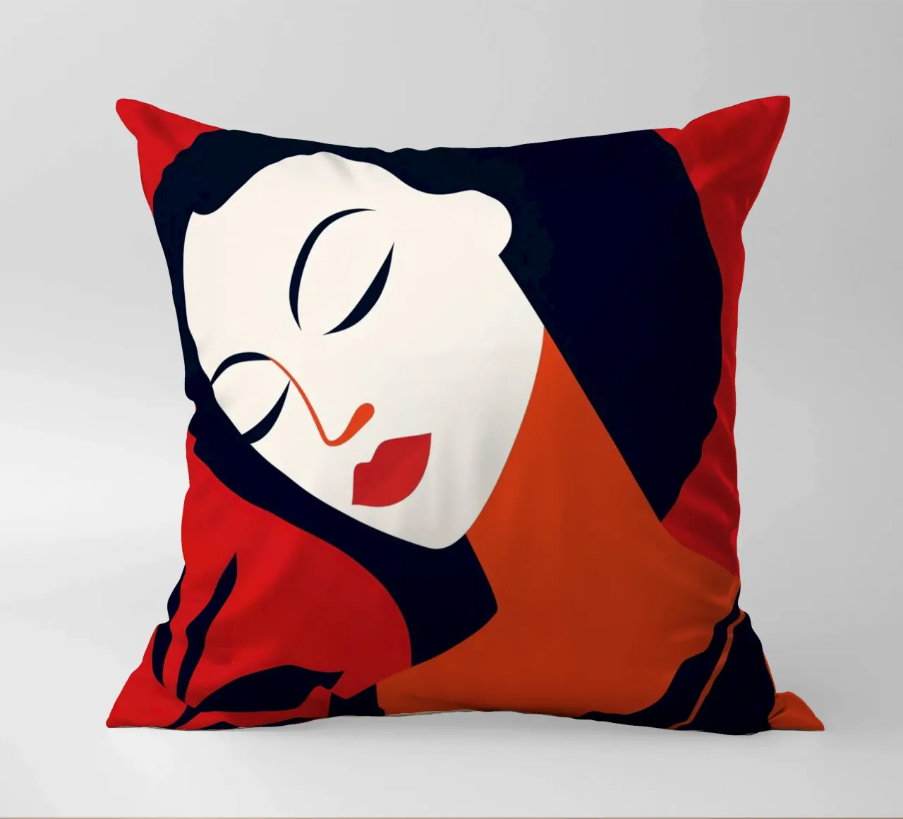 Femme Fatale tutta in rosso | All in red cuscino da Autofocus