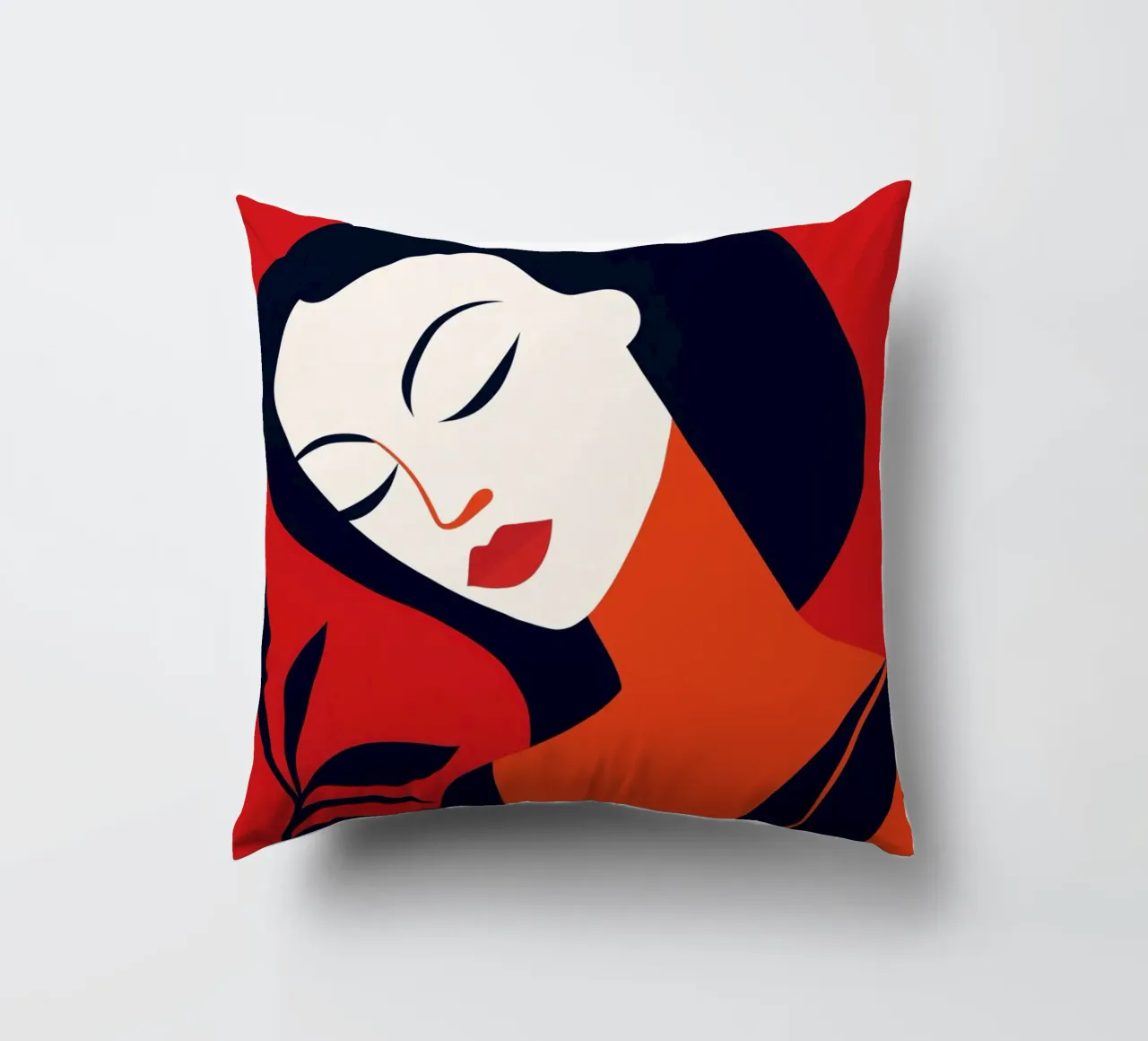 Femme Fatale tutta in rosso | All in red cuscino da Autofocus