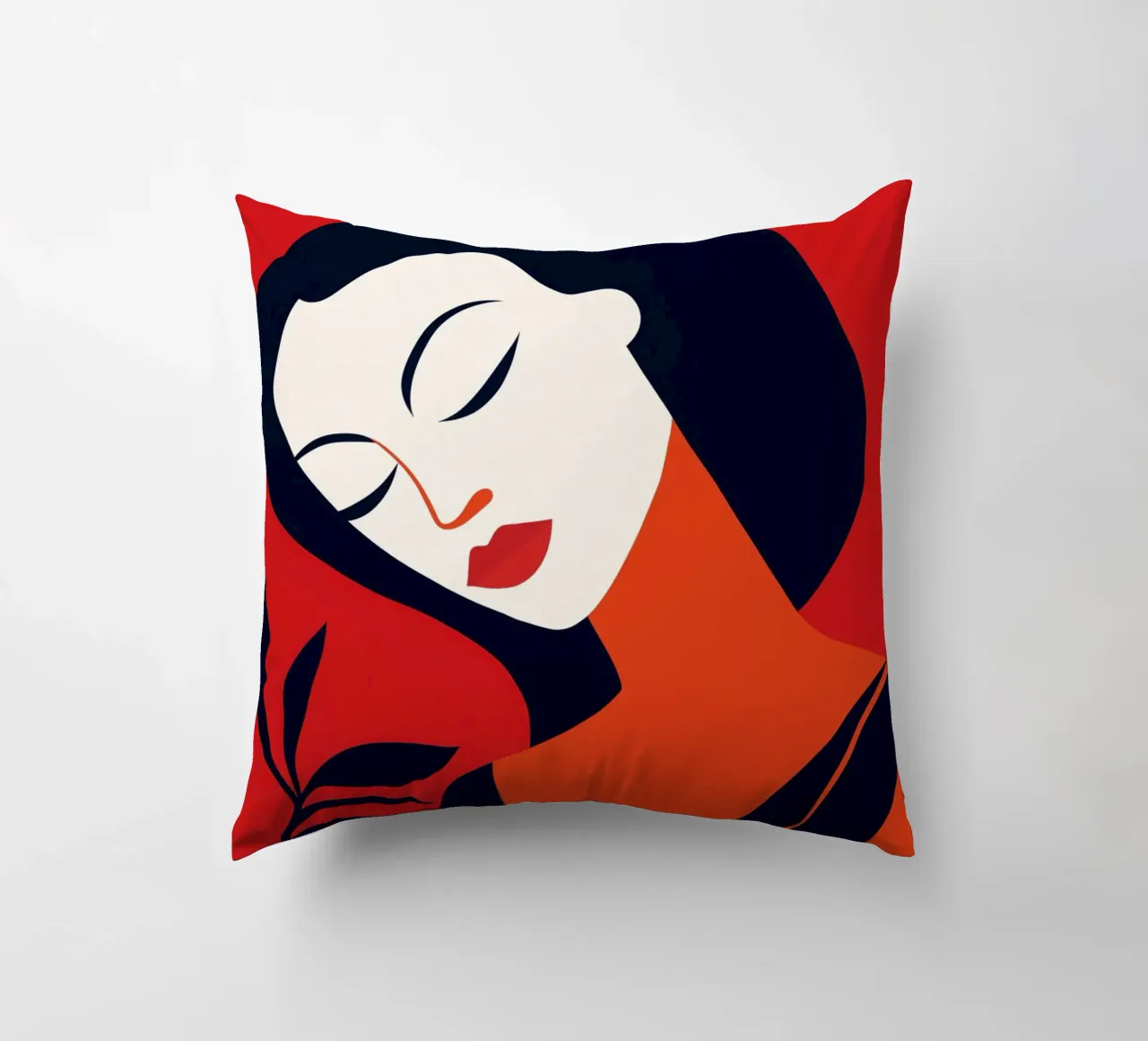 Femme Fatale tutta in rosso | All in red cuscino da Autofocus