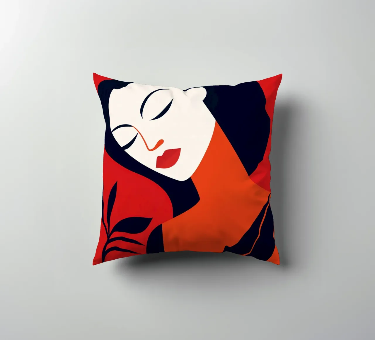 Femme Fatale tutta in rosso | All in red cuscino da Autofocus