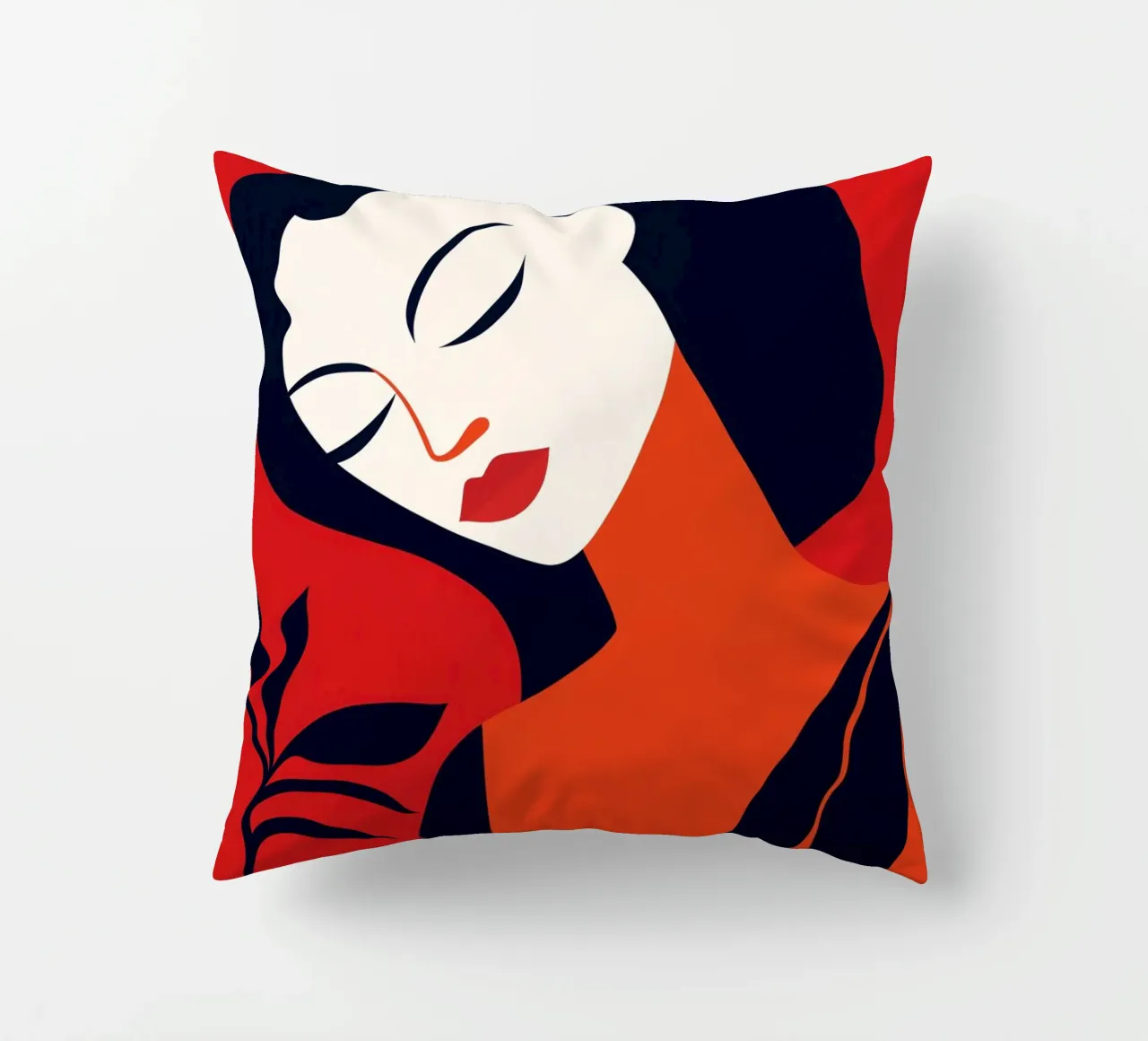 Femme Fatale tutta in rosso | All in red cuscino da Autofocus