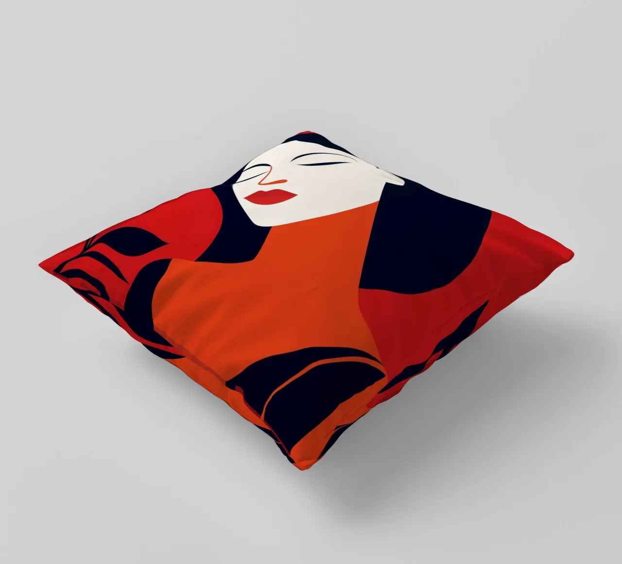 Femme Fatale tutta in rosso | All in red cuscino da Autofocus