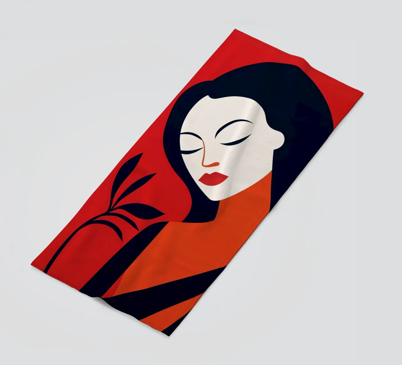 Femme Fatale tutta in rosso | All in red telo mare da Autofocus