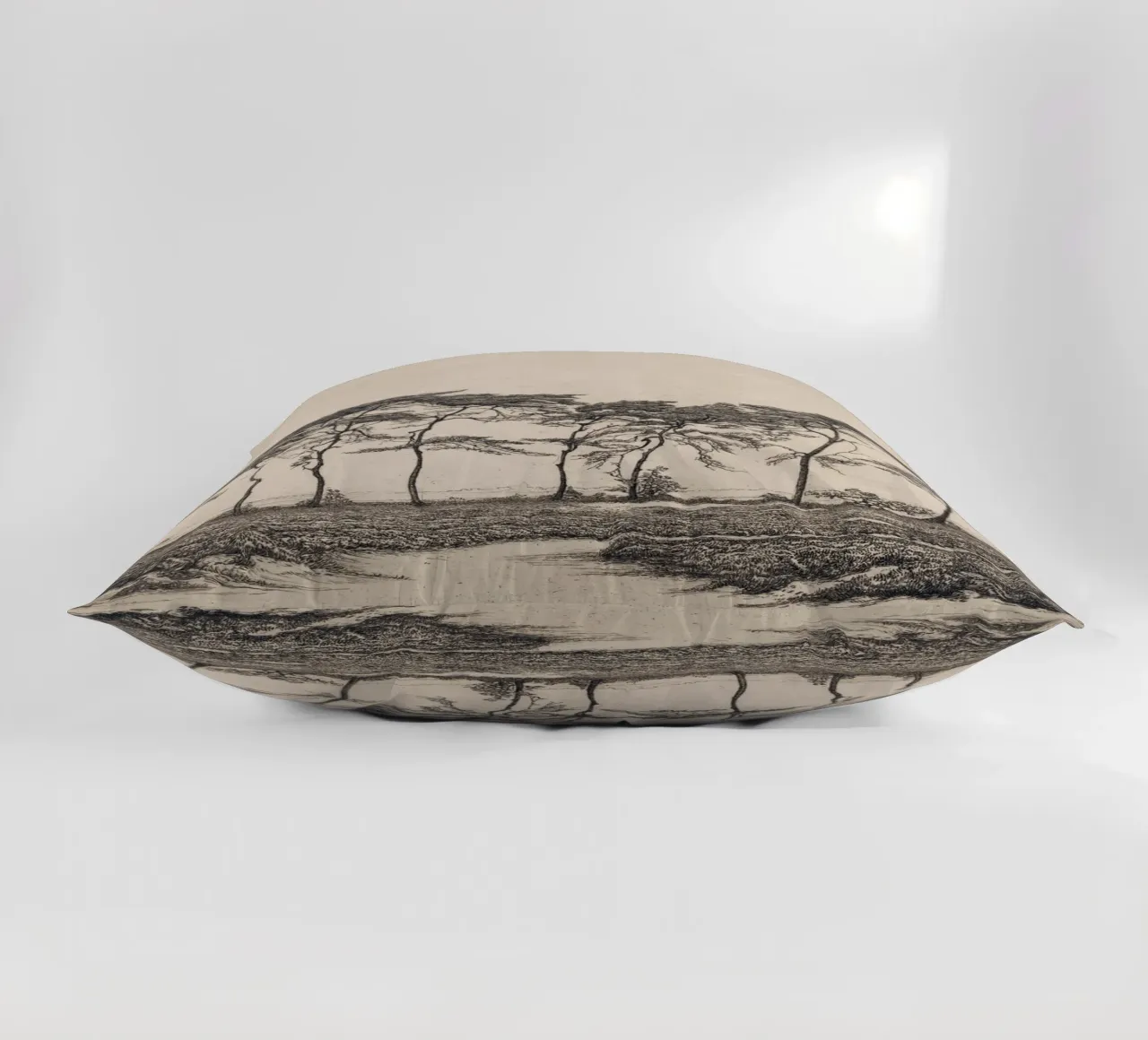 Pine Tree Landscape cuscino da apoloprints