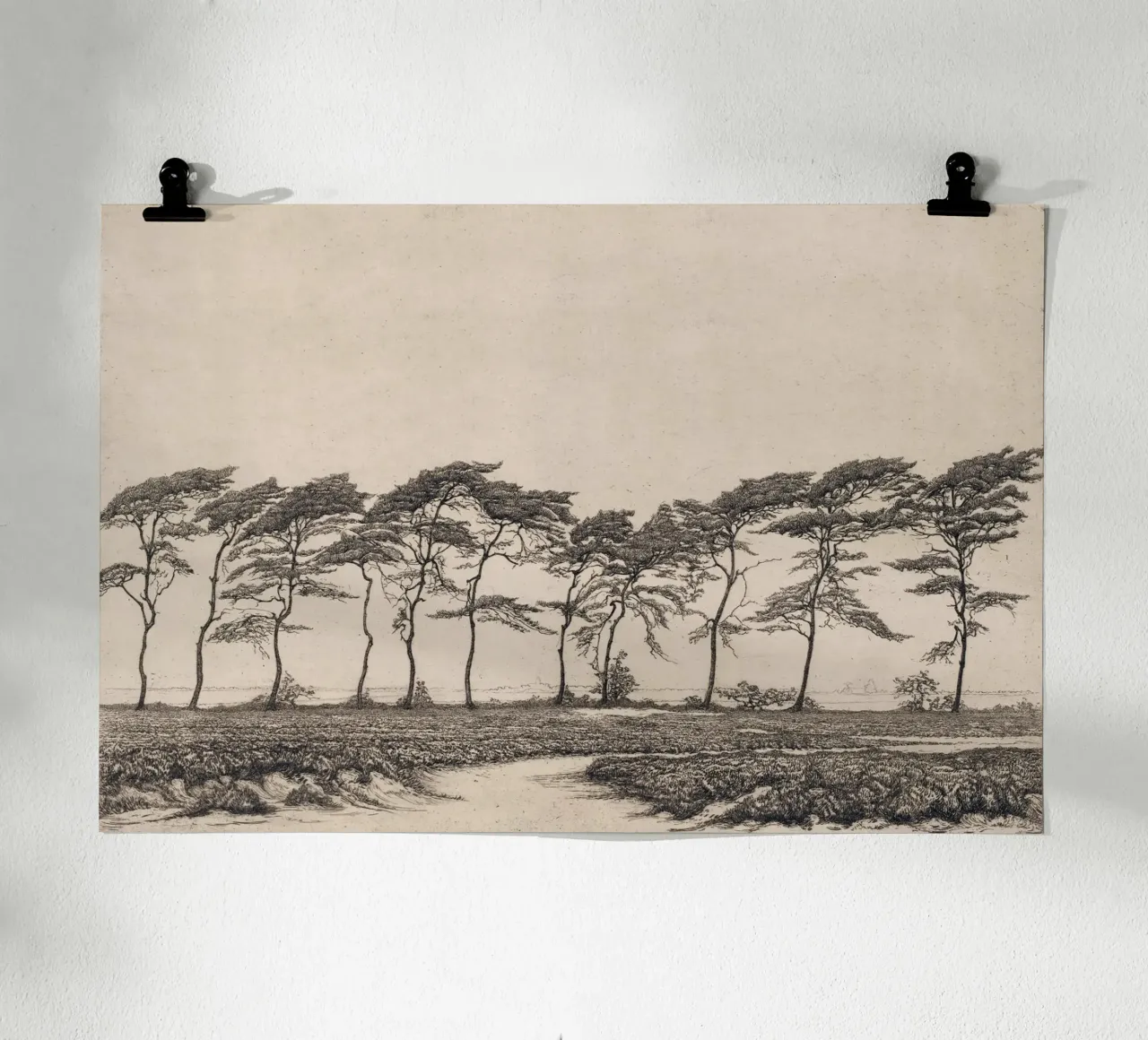 Pine Tree Landscape poster by apoloprints