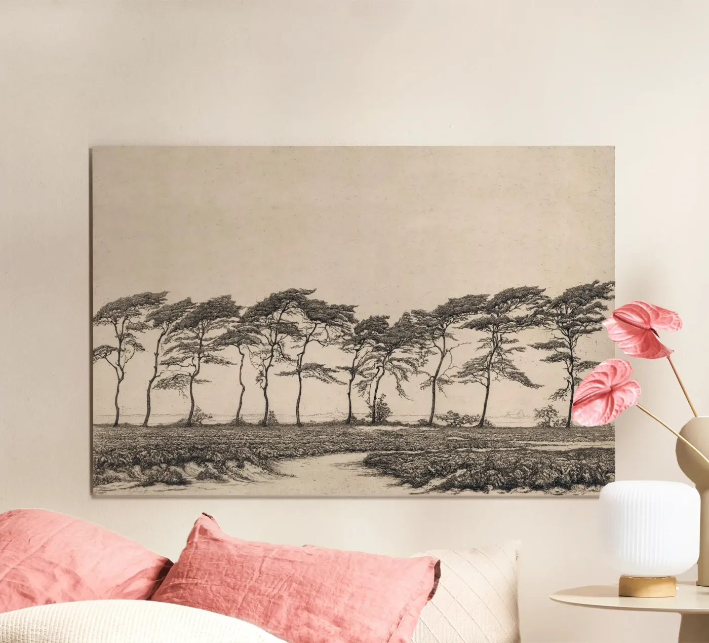Pine Tree Landscape Poster von Apolo Prints