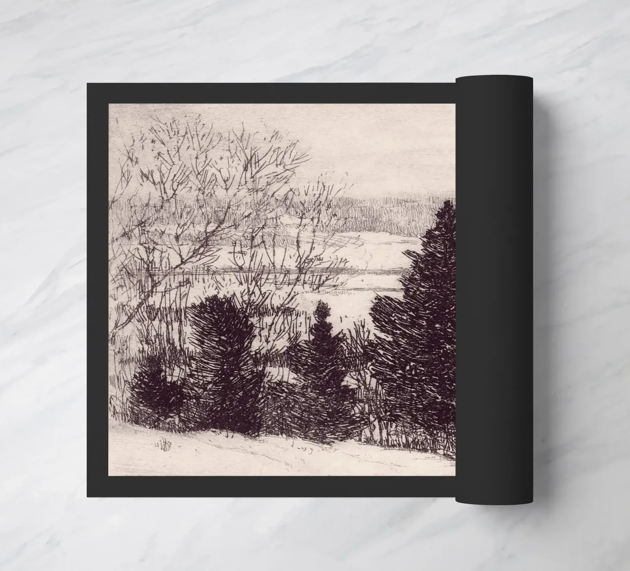 Winter Landscape Sketch zerbino da apoloprints