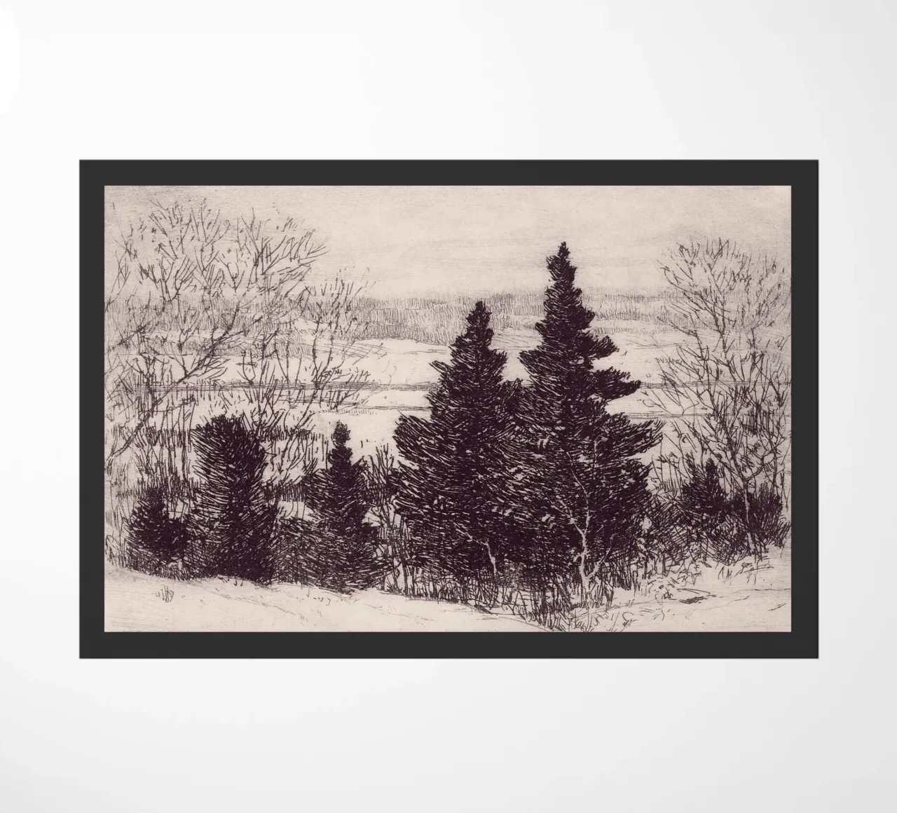 Winter Landscape Sketch zerbino da apoloprints