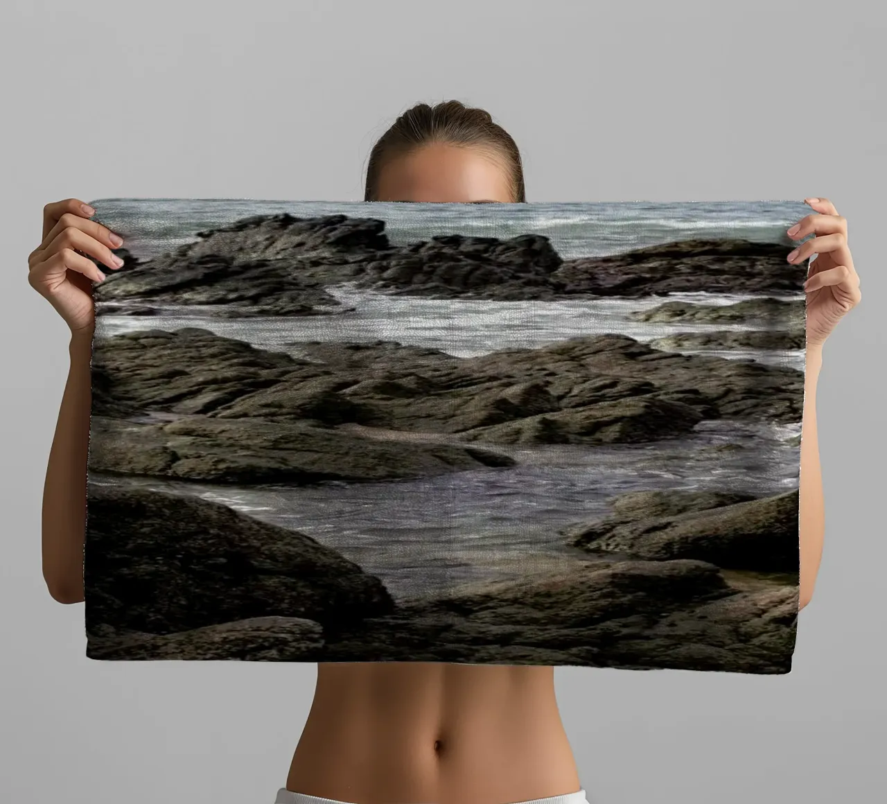 Black Sand 2 towel by Ana Topoleanu
