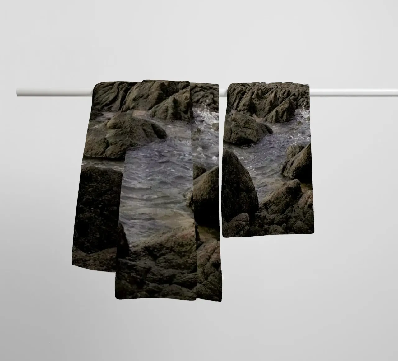 Black Sand 2 towel by Ana Topoleanu
