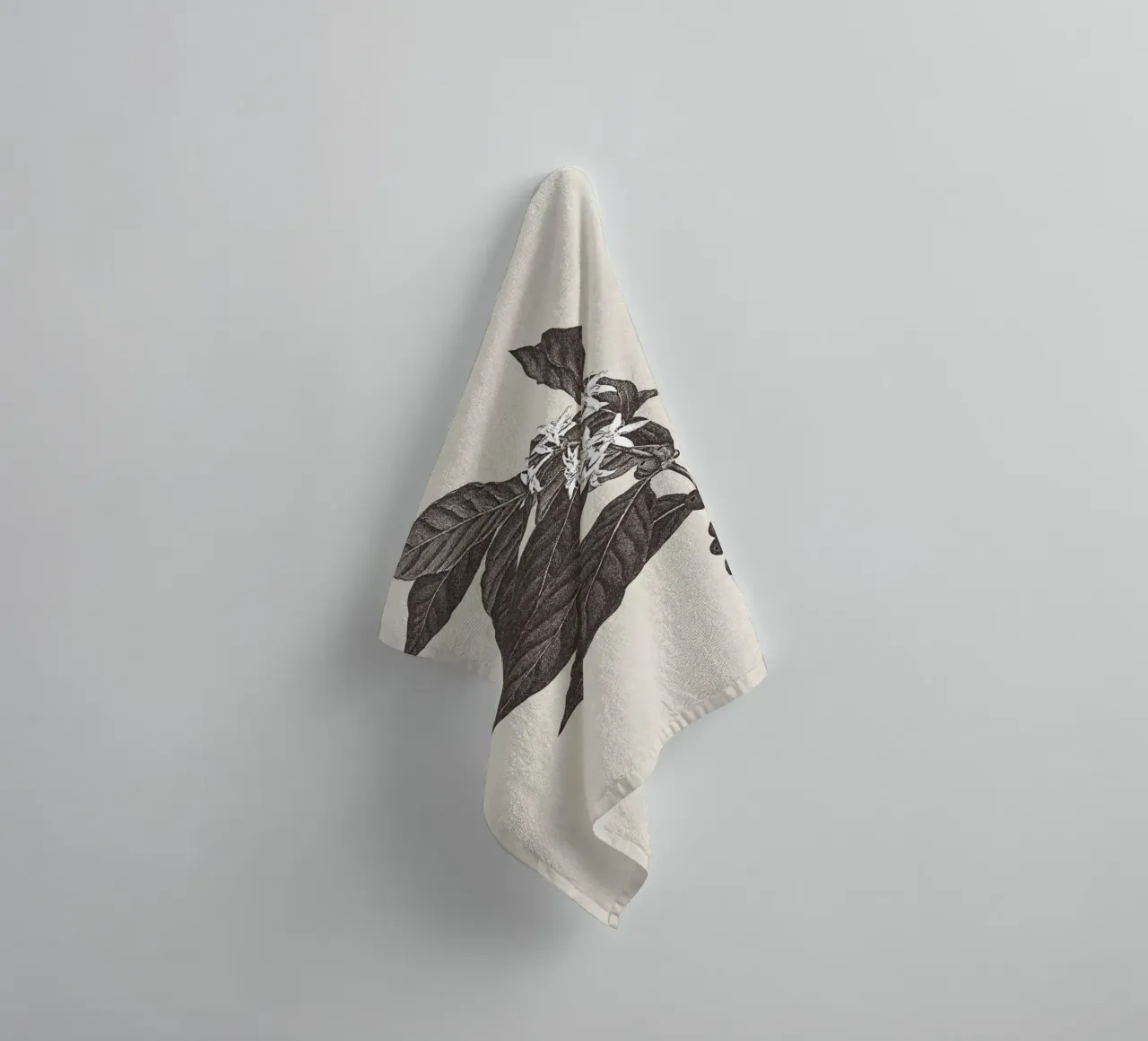 Coffee Branch Sketch no. 1 asciugamano da bagno da apoloprints