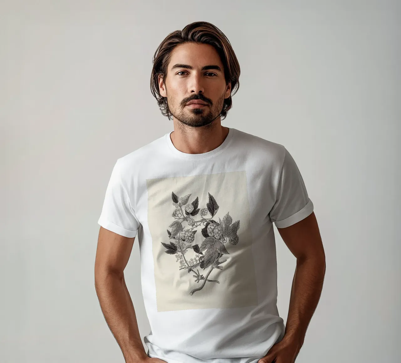 Hops Branch Sketch t-shirt da apoloprints
