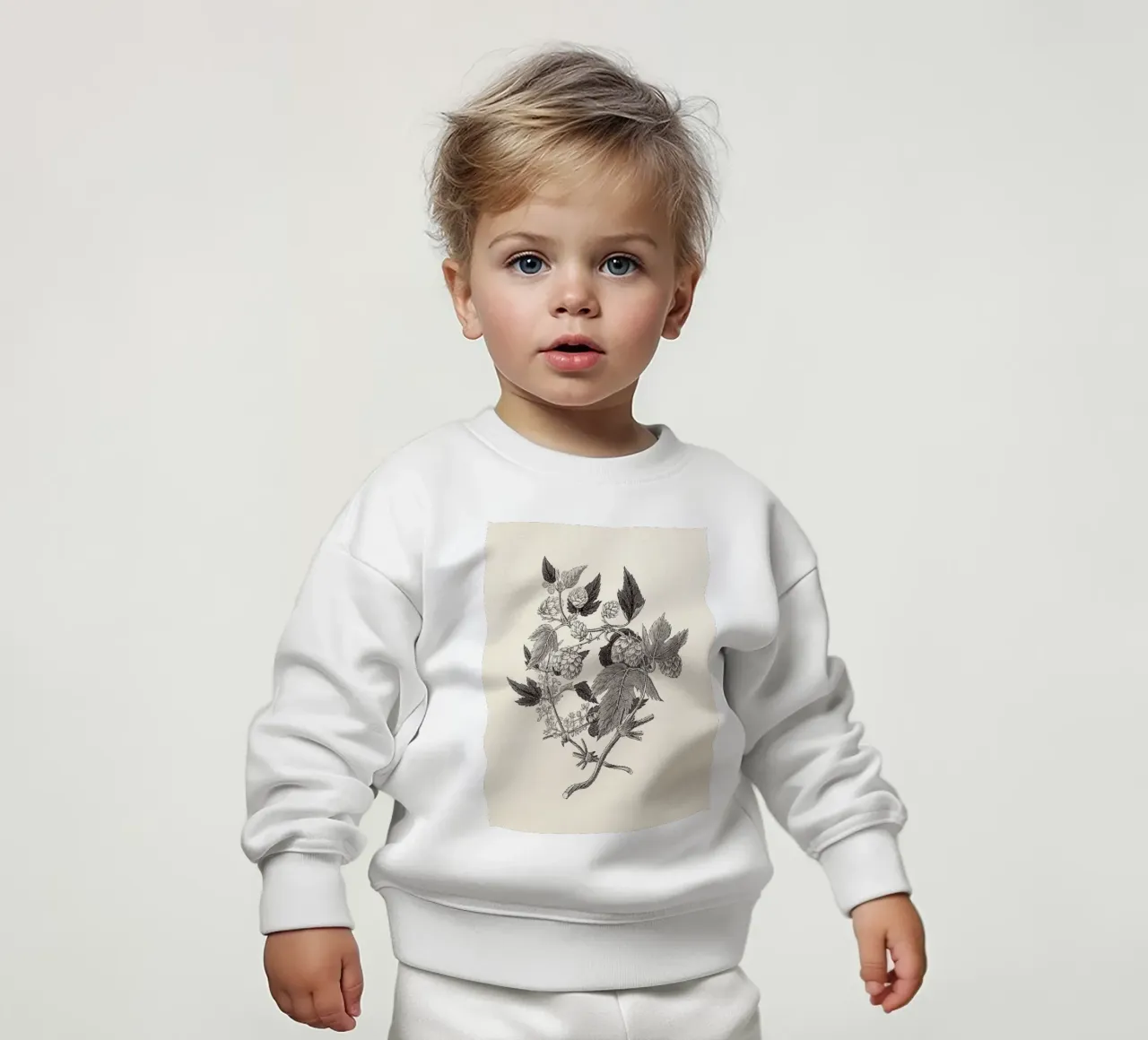 Hops Branch Sketch felpa neonato da apoloprints