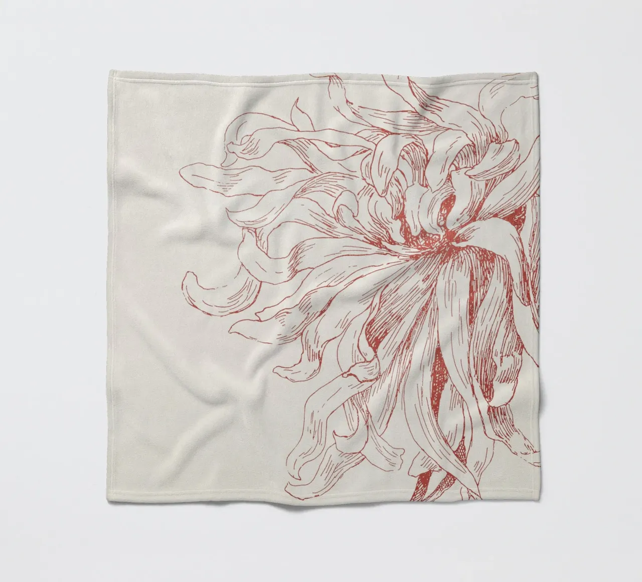 Dahlia Flower Sketch coperta in pile da apoloprints