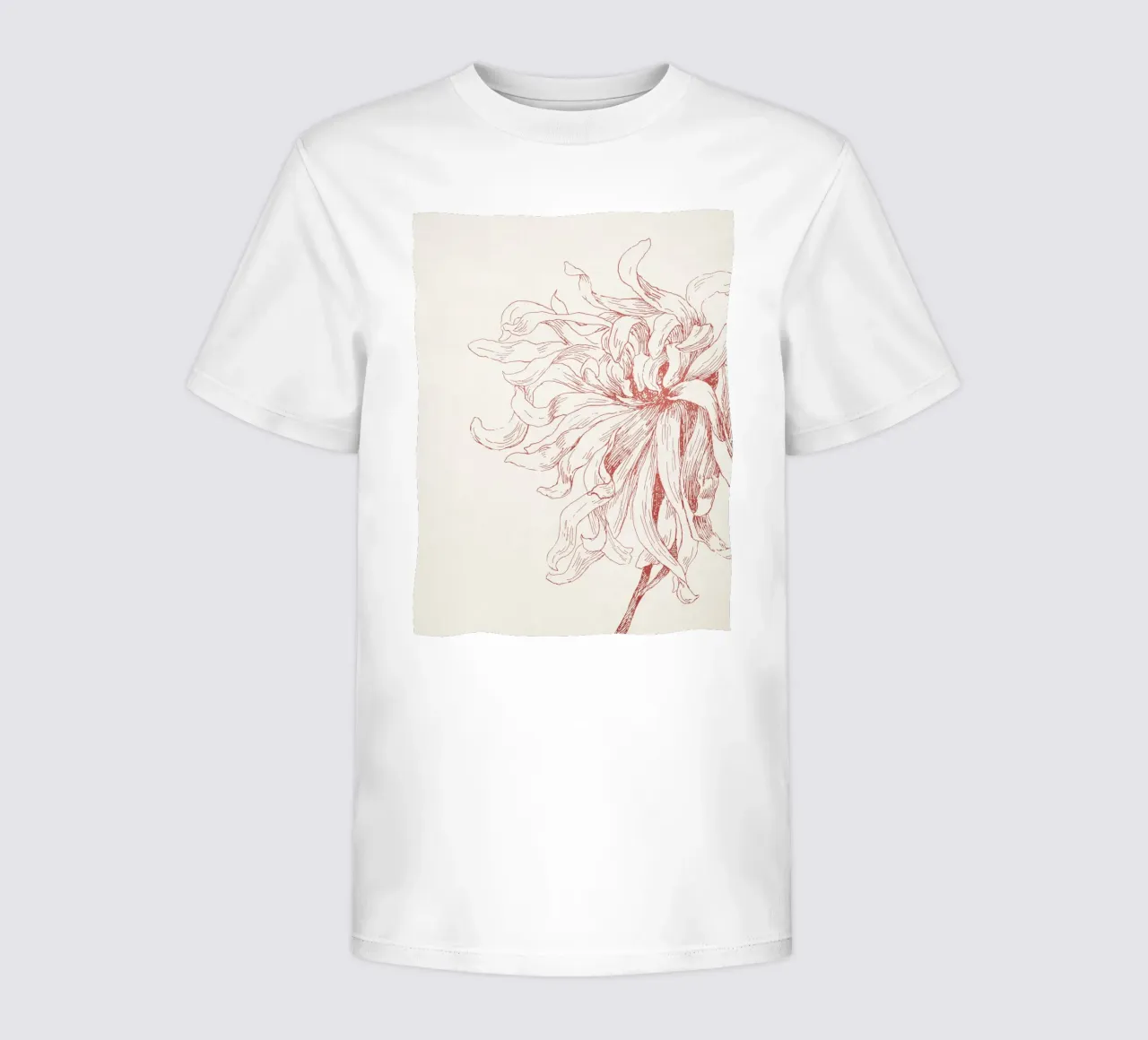 Dahlia Flower Sketch kids t-shirt by apoloprints