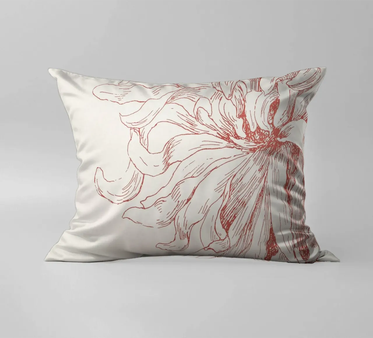 Dahlia Flower Sketch cuscino da apoloprints
