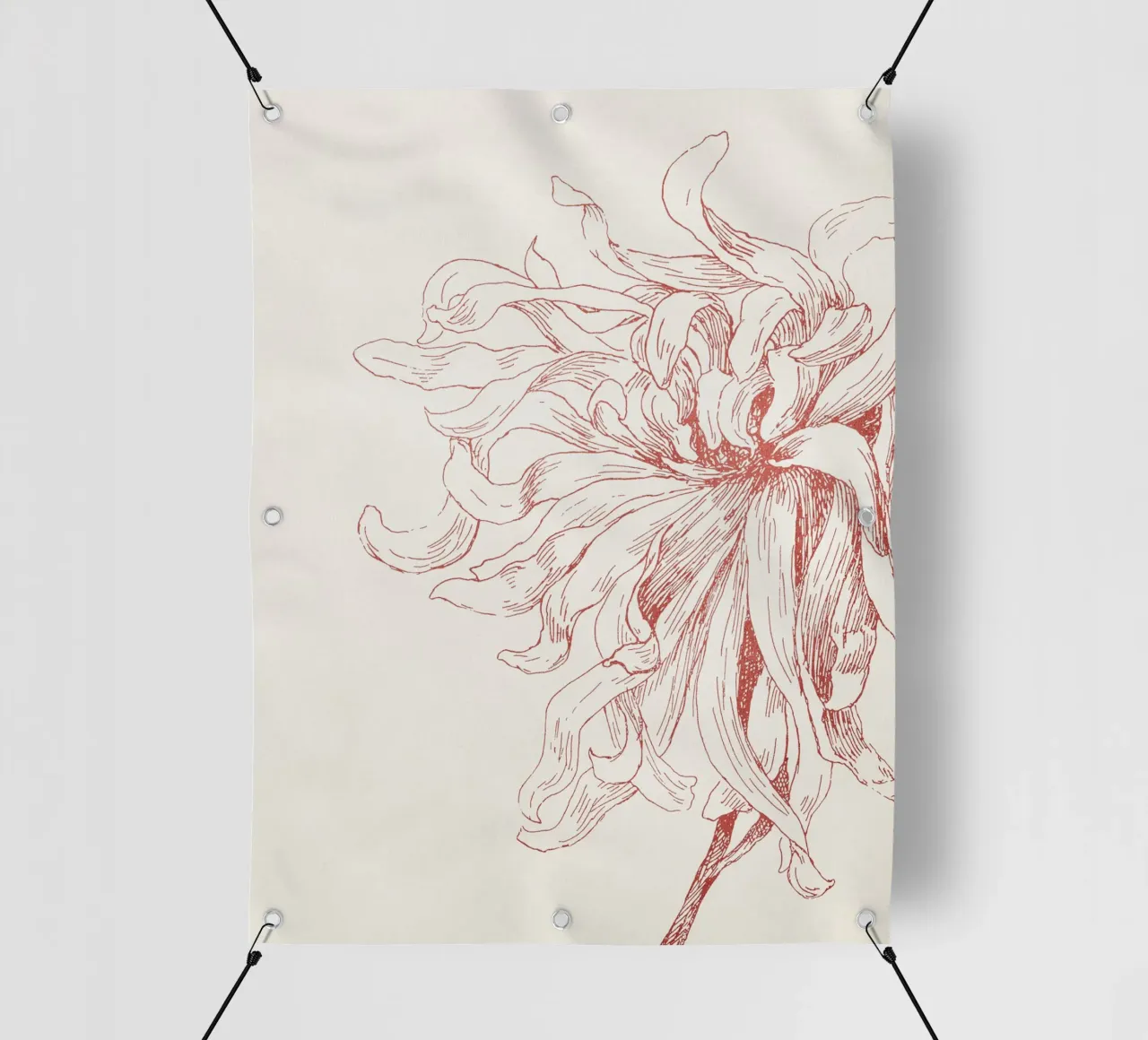 Dahlia Flower Sketch telo in pvc da apoloprints