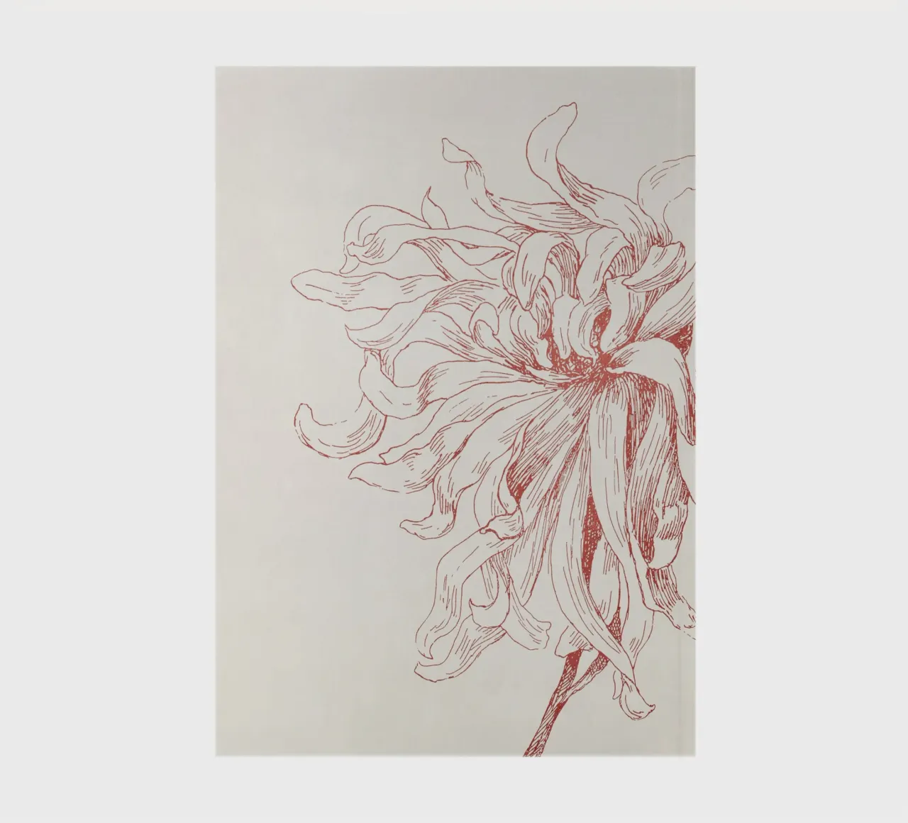 Dahlia Flower Sketch diario da apoloprints