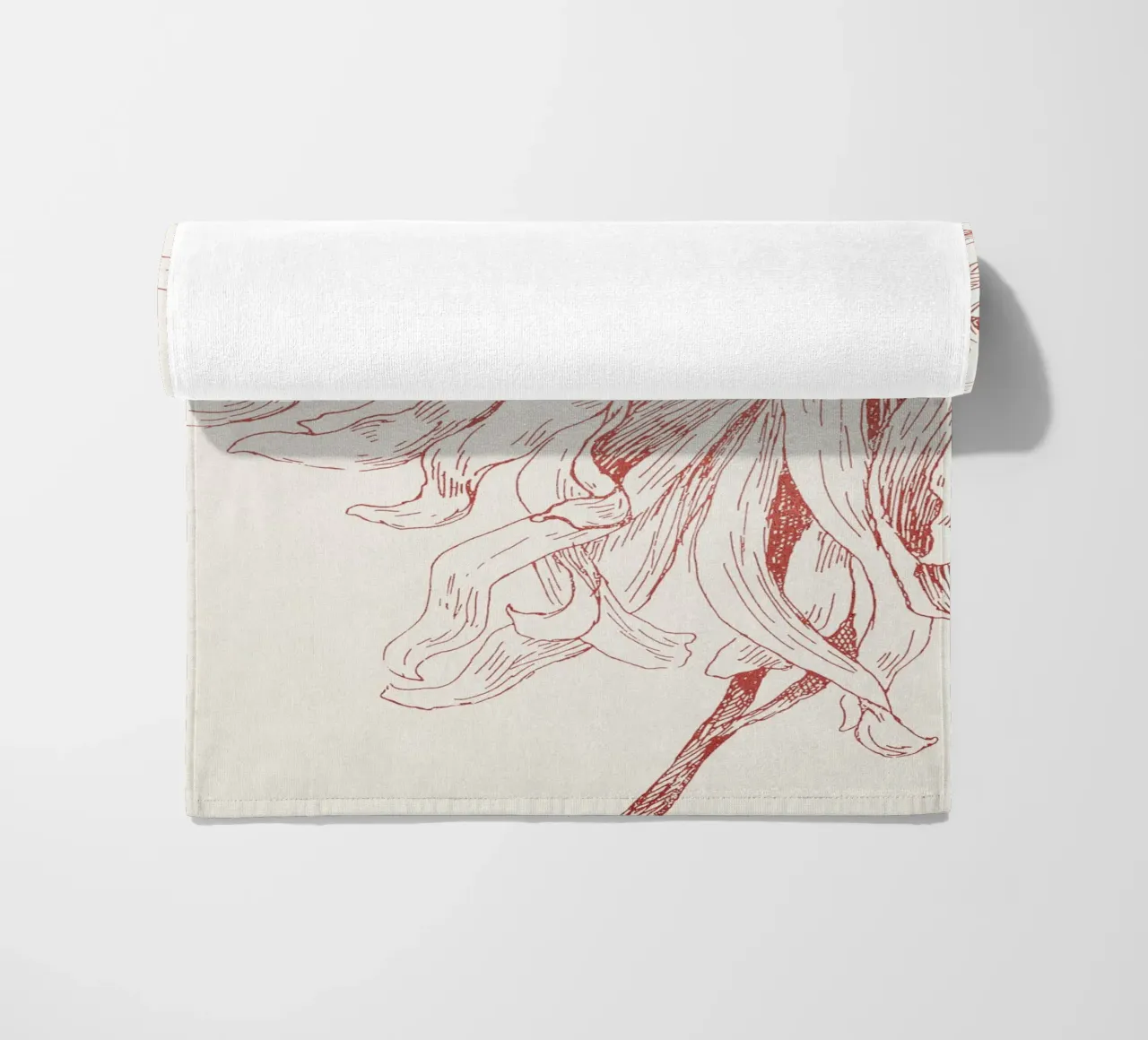 Dahlia Flower Sketch telo mare da apoloprints