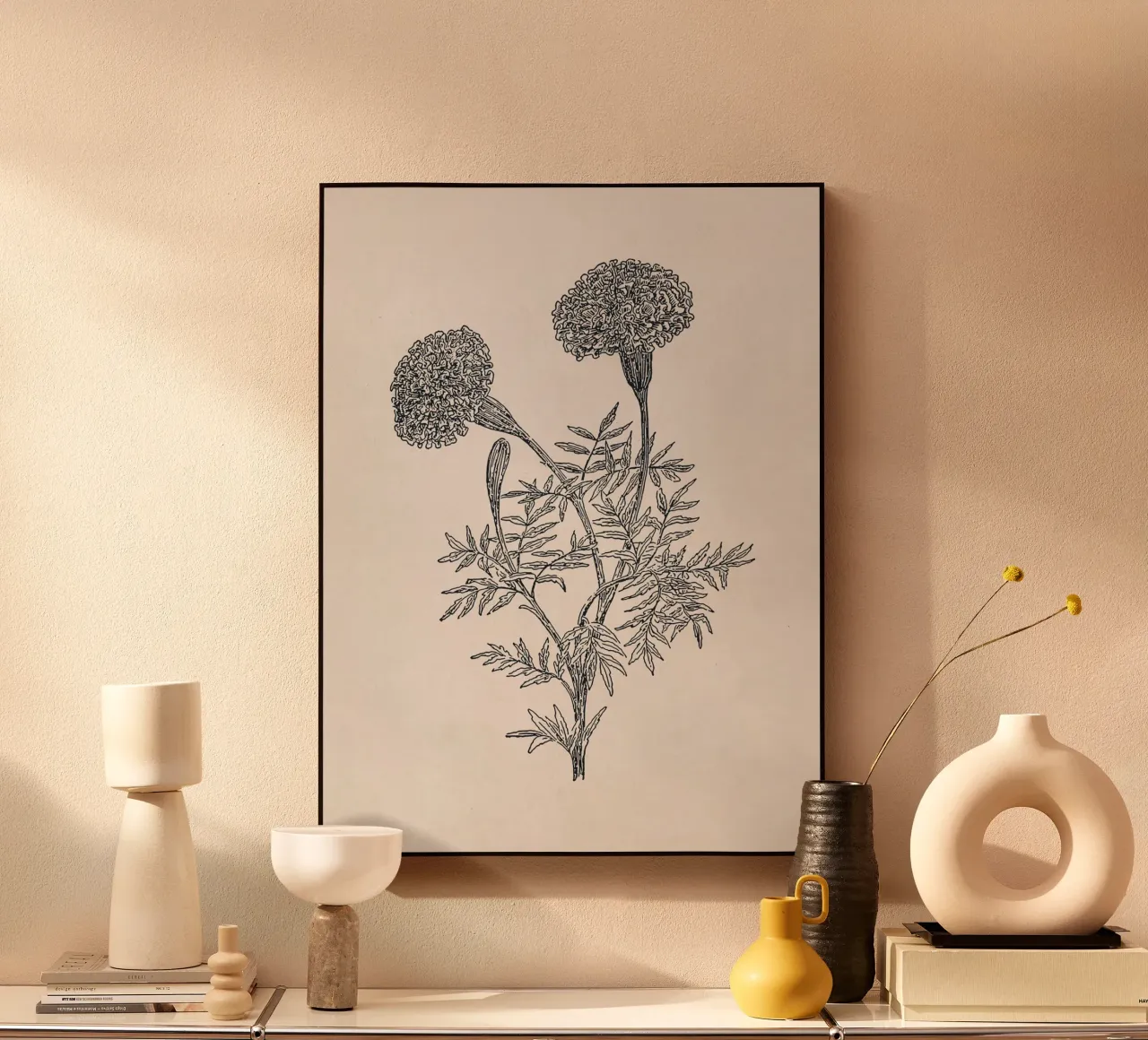 Marigold Sketch plexiglass da apoloprints