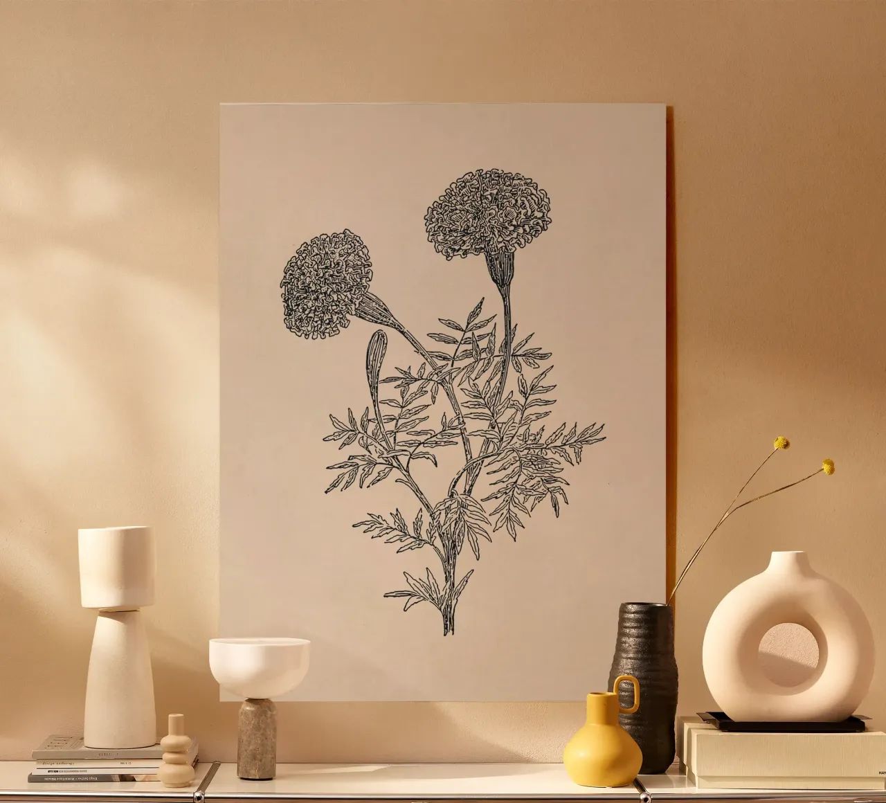 Marigold Sketch plexiglass da apoloprints