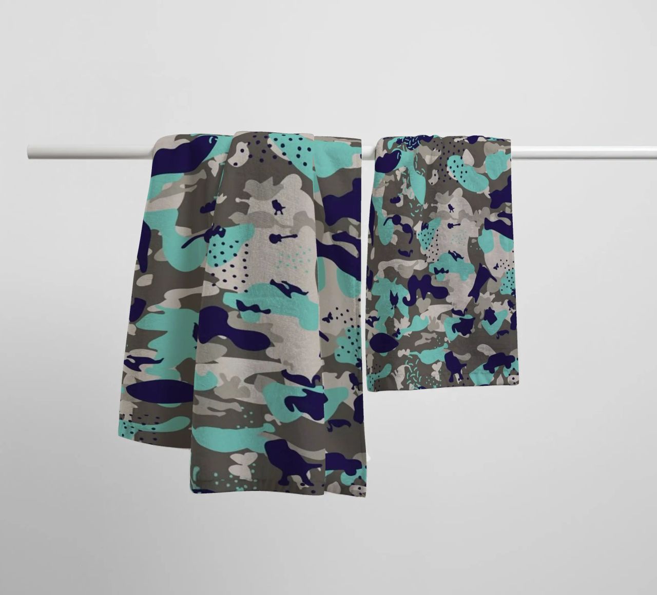 UN/HIDE - Camo Akhdir asciugamano da bagno da Arthelps gGmbH