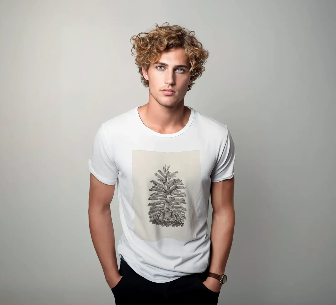 Pine Cone Sketch t-shirt da apoloprints