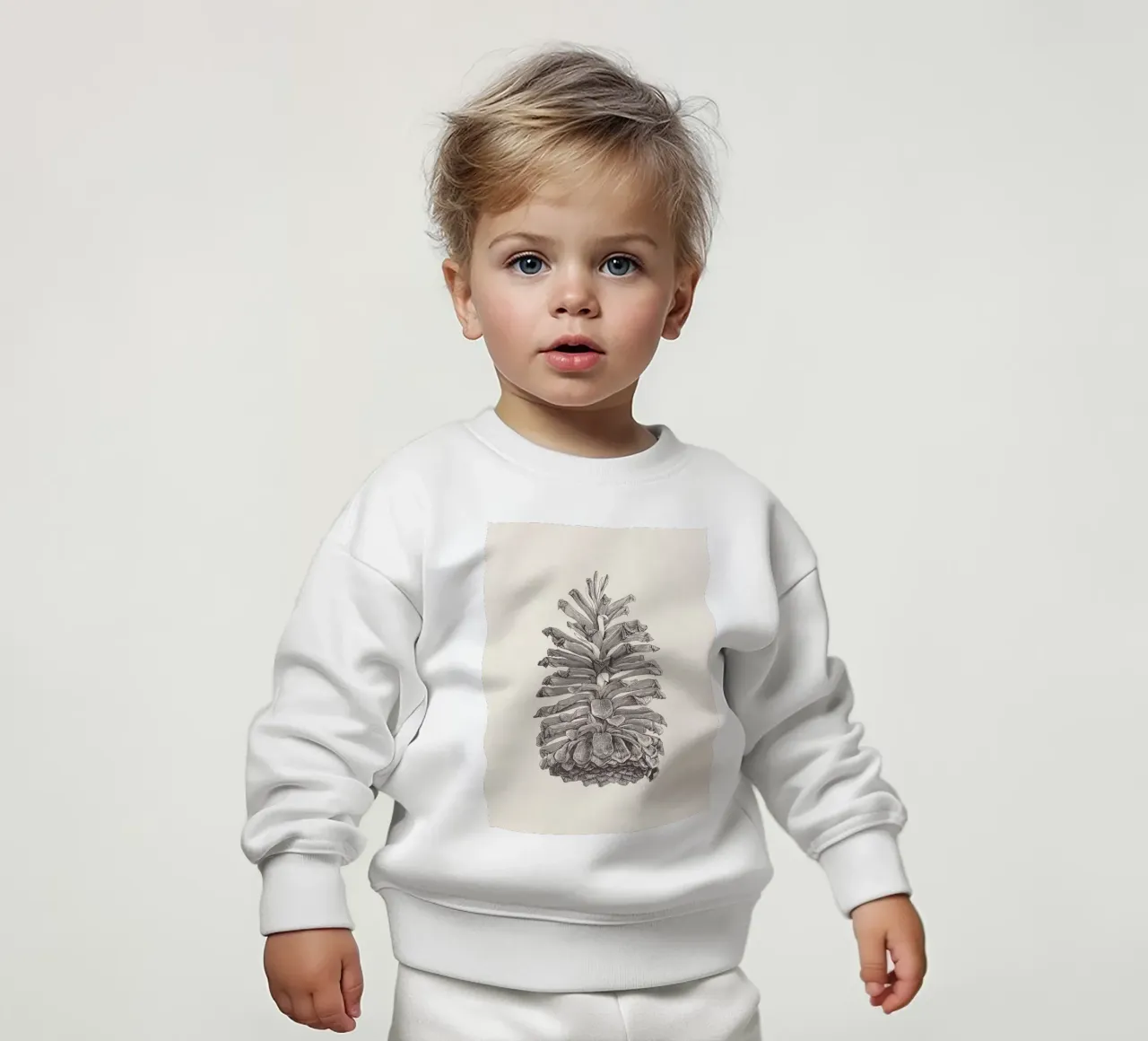 Pine Cone Sketch felpa neonato da apoloprints