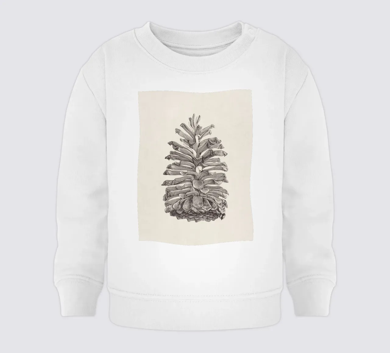 Pine Cone Sketch felpa neonato da apoloprints
