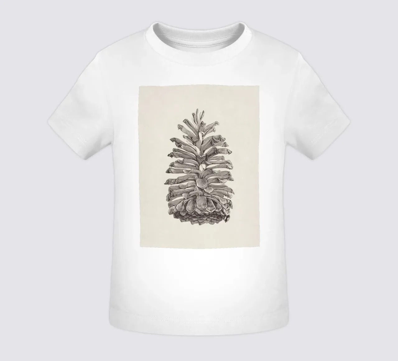 Pine Cone Sketch maglietta neonato da apoloprints