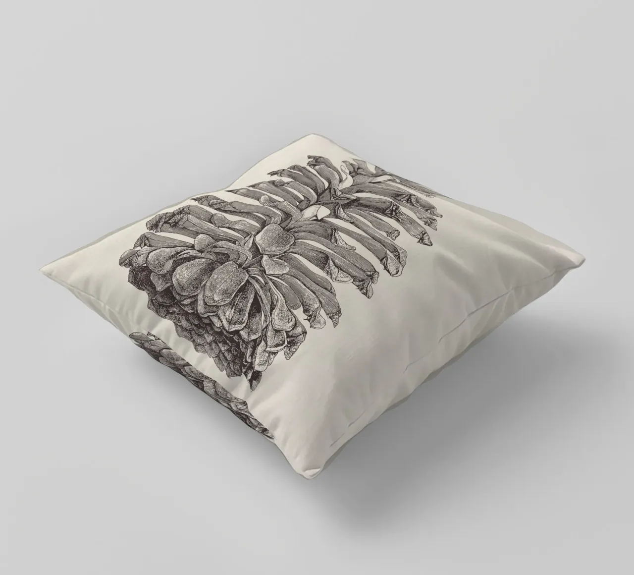 Pine Cone Sketch cuscino da apoloprints
