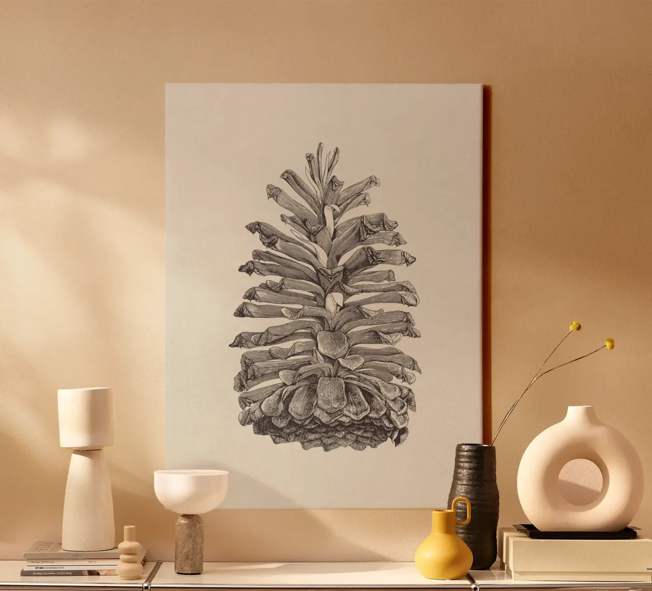 Pine Cone Sketch tela da apoloprints
