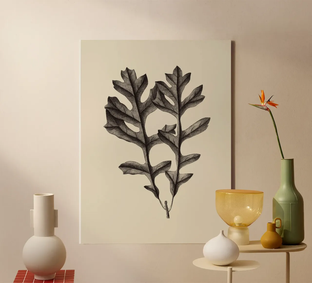 Oak Leaf no. 4 tela con Cornice a cassetta da apoloprints