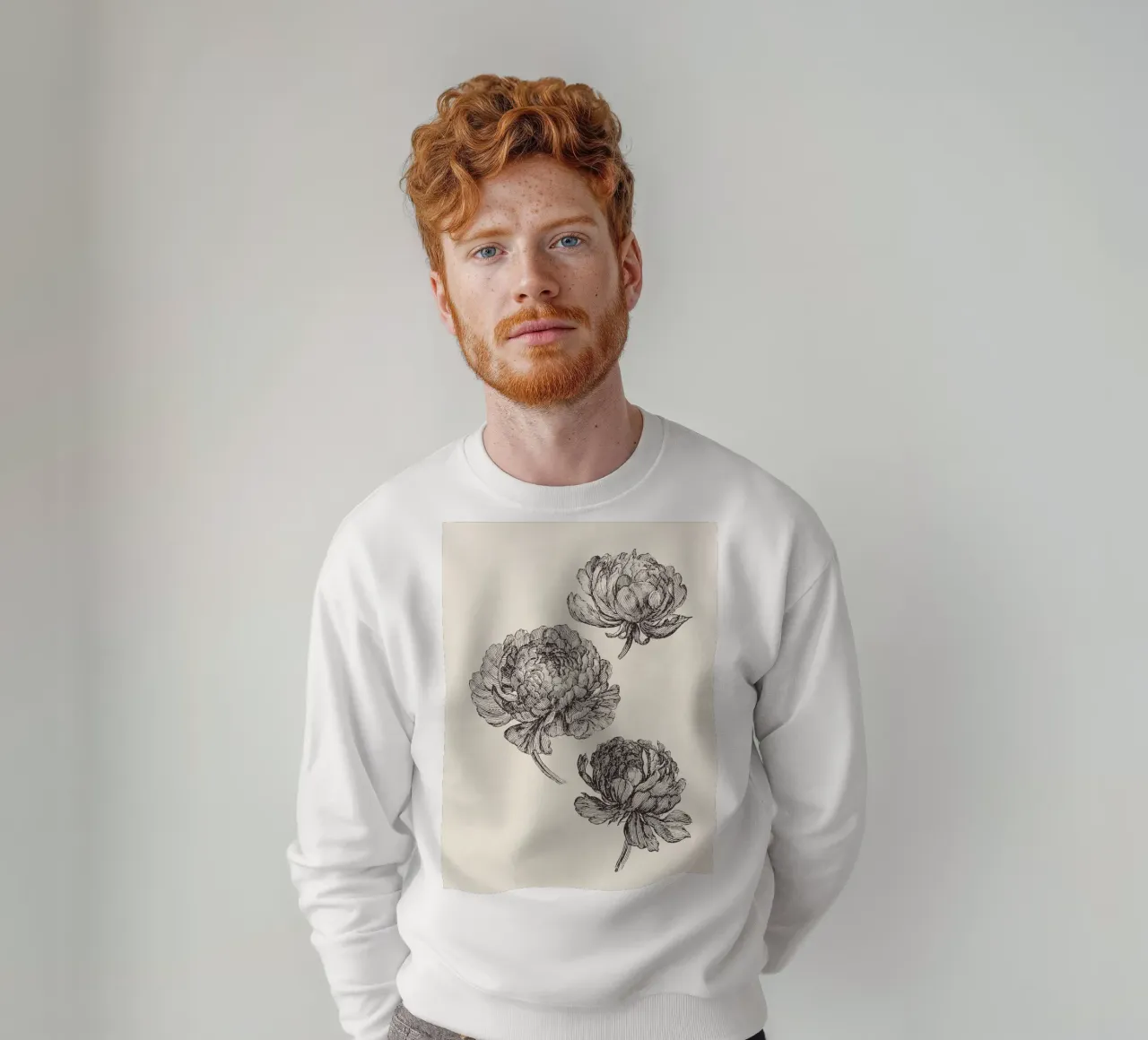 Peonies Sketch no. 2 felpa da apoloprints