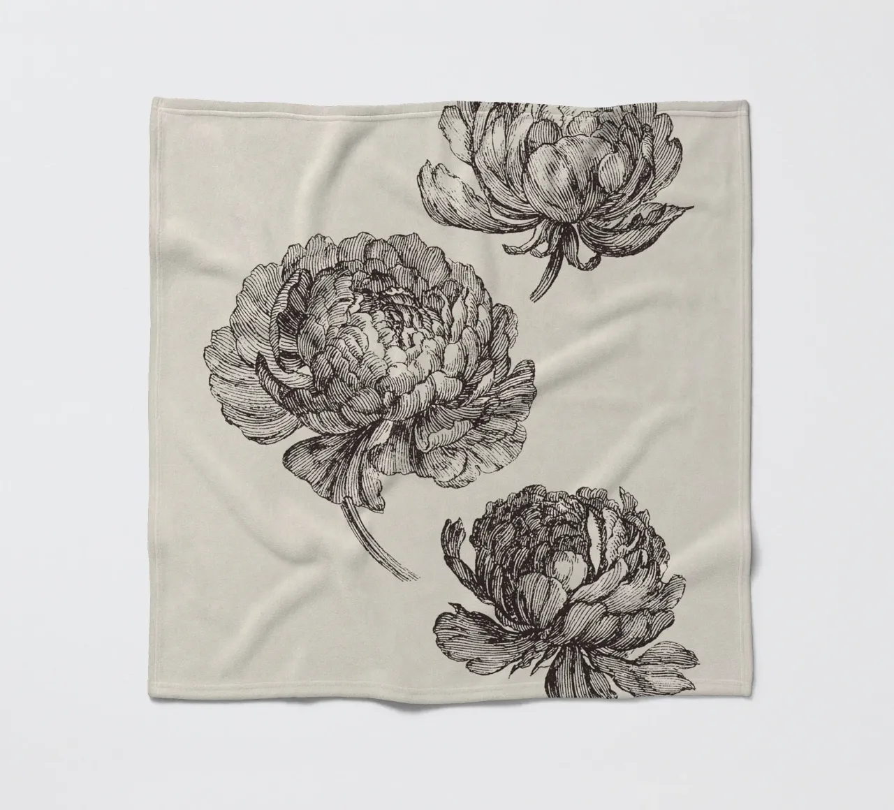 Peonies Sketch no. 2 coperta in pile da apoloprints