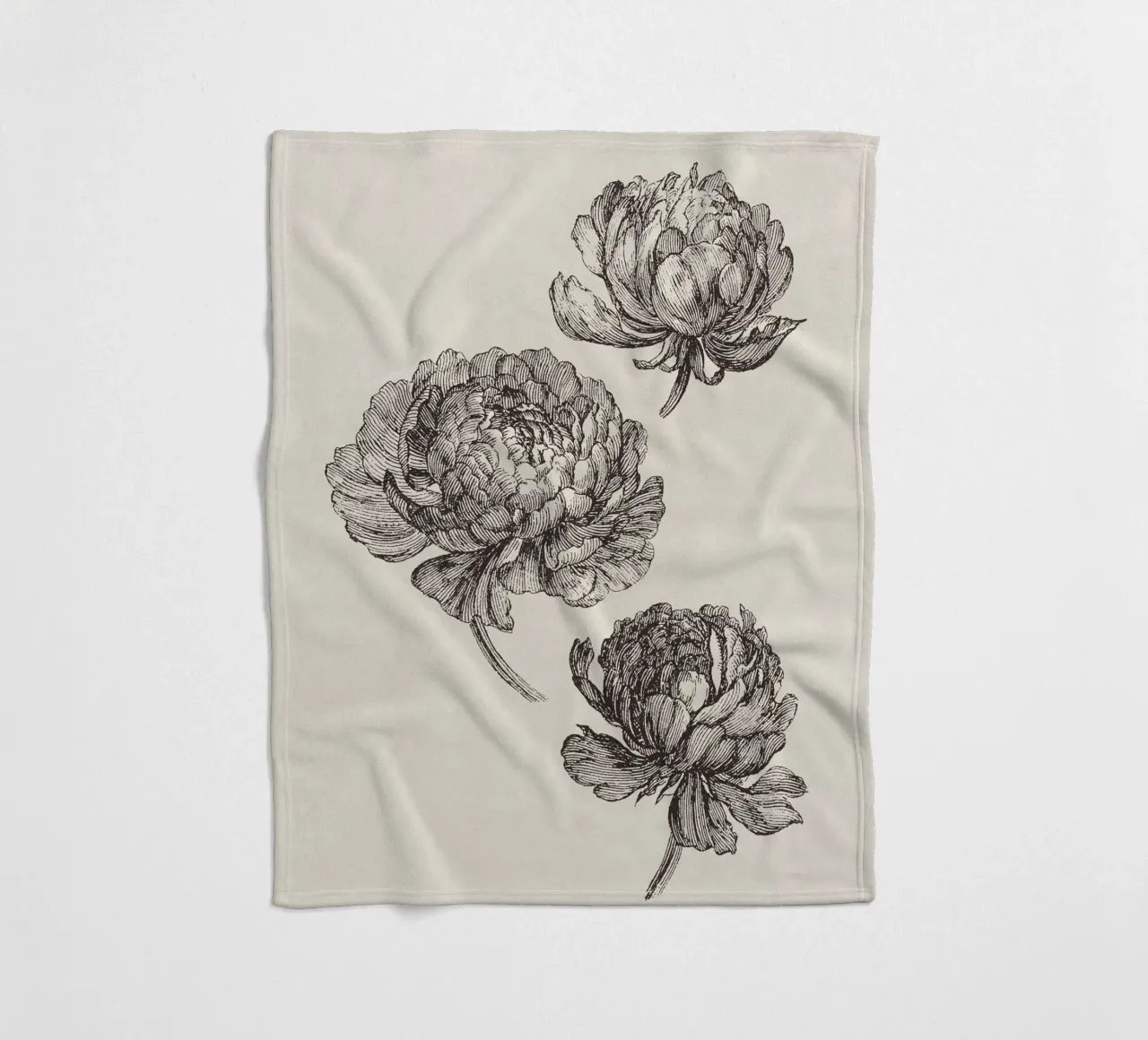 Peonies Sketch no. 2 coperta in pile da apoloprints