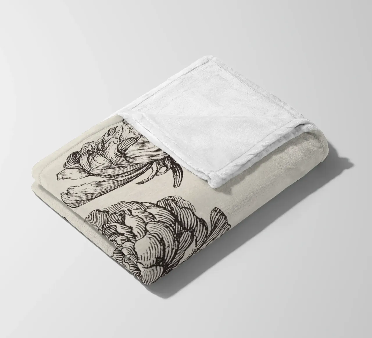 Peonies Sketch no. 2 coperta in pile da apoloprints