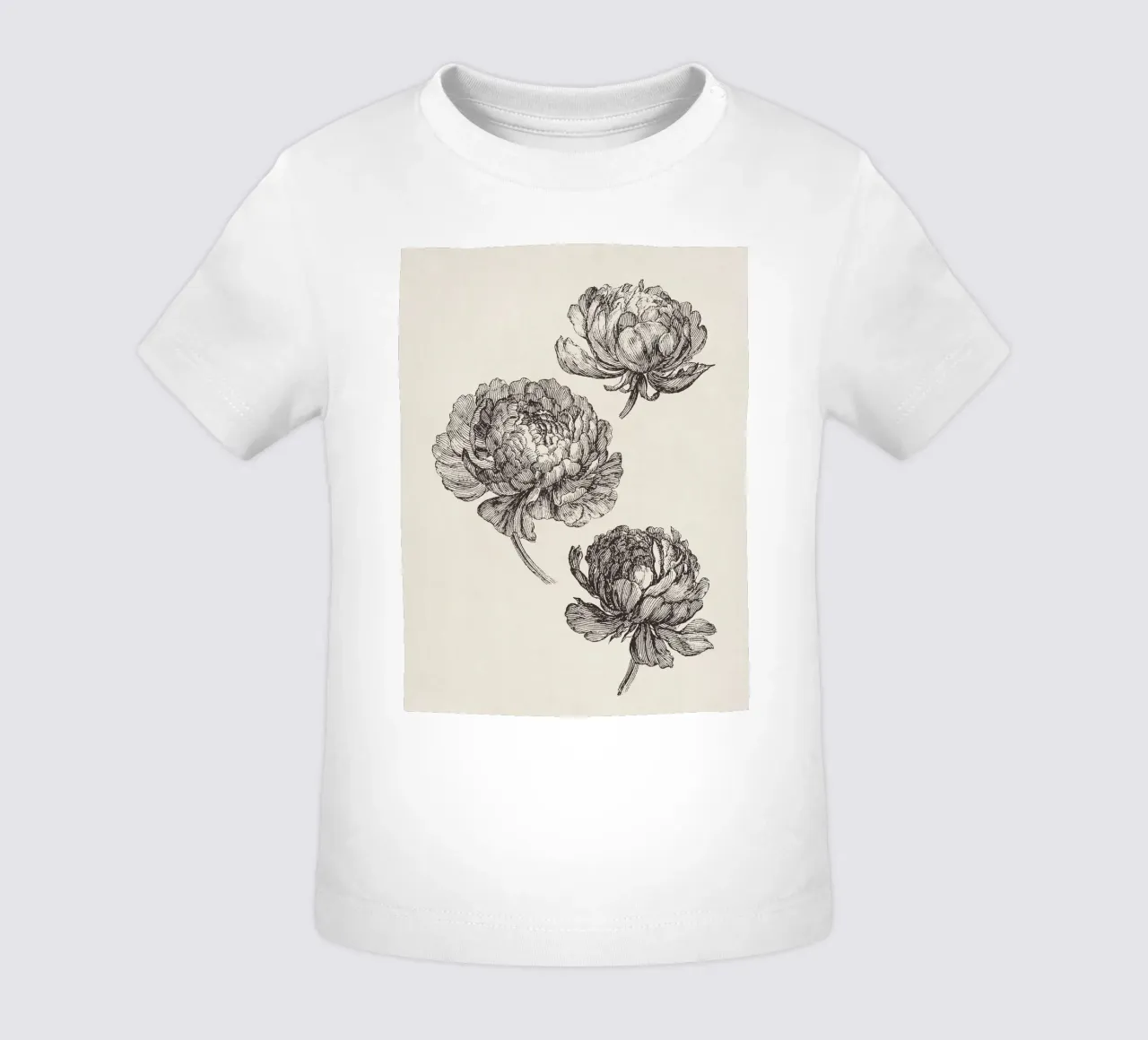 Peonies Sketch no. 2 maglietta neonato da apoloprints