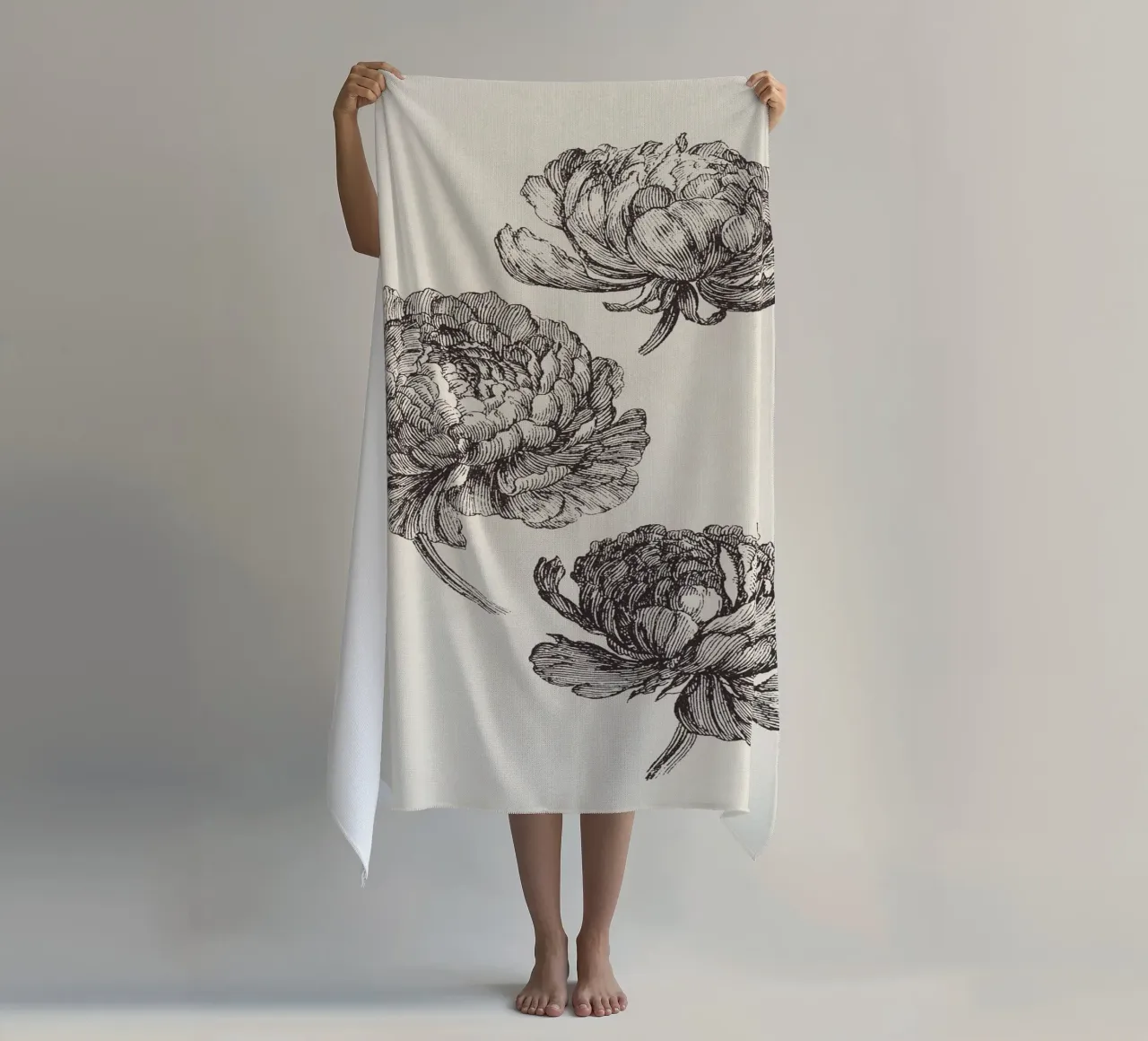 Peonies Sketch no. 2 telo mare da apoloprints