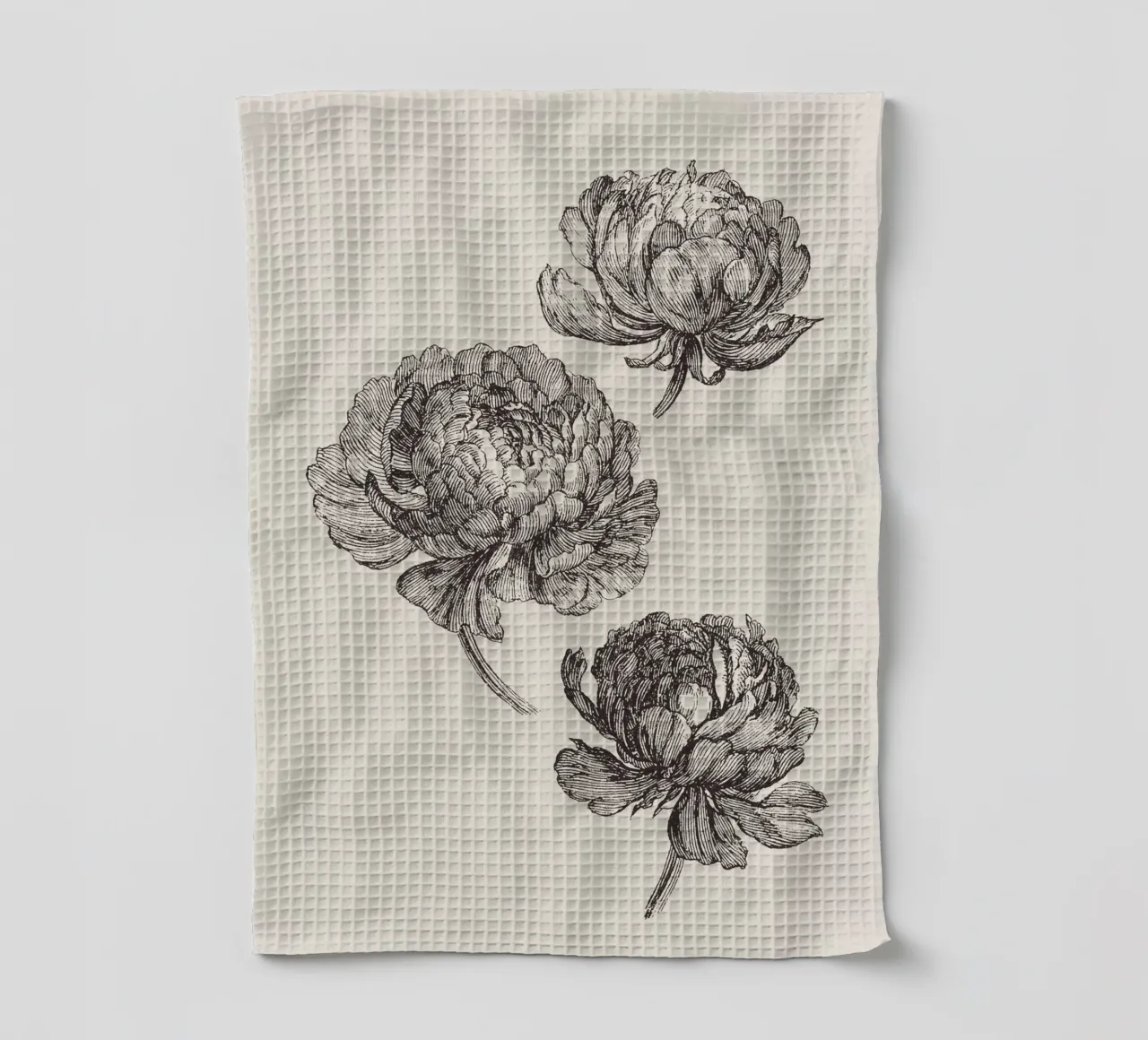 Peonies Sketch no. 2 canovaccio da cucina da apoloprints