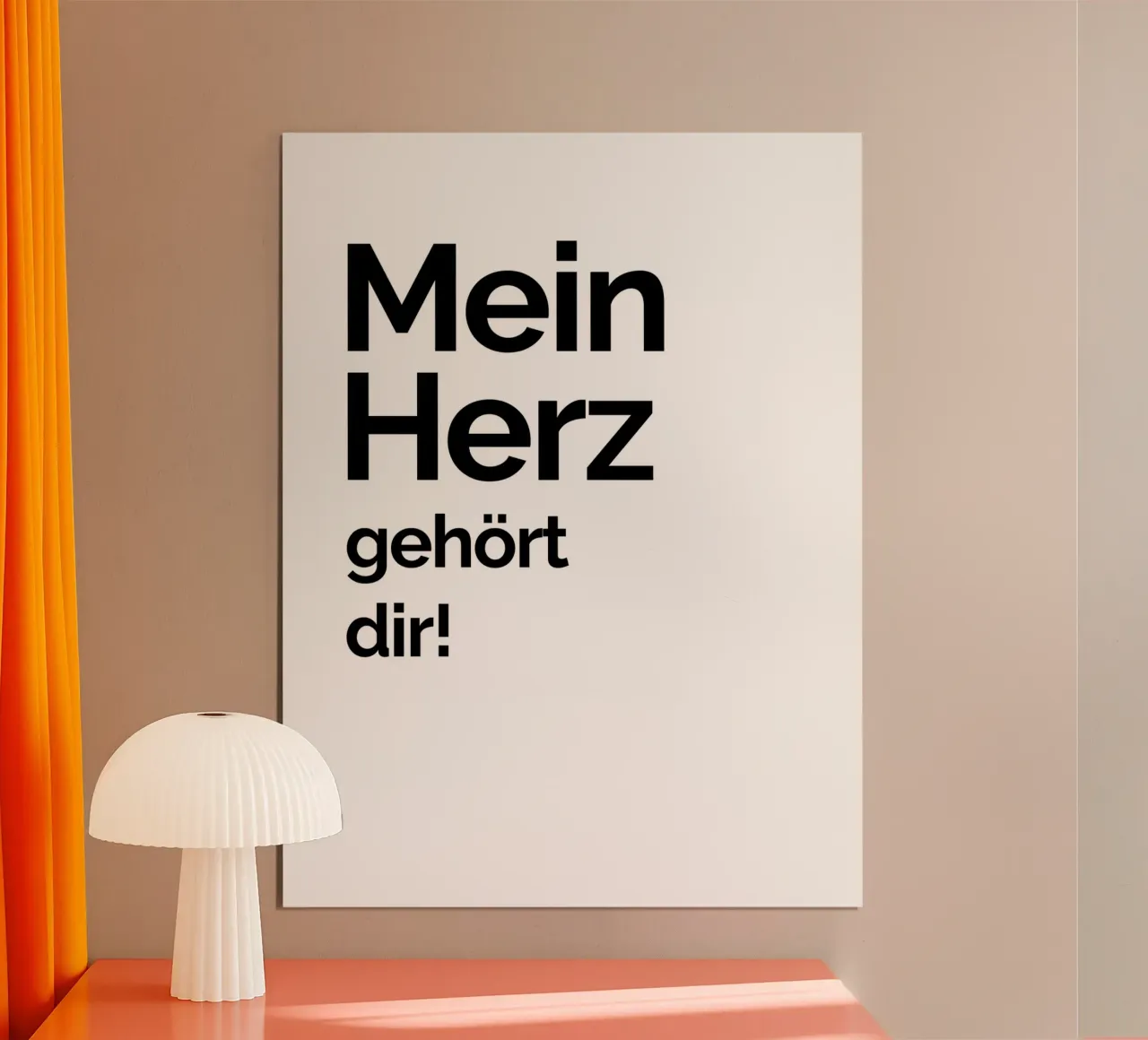 Il mio cuore appartiene a te! poster da YV TYPOGRAPHY