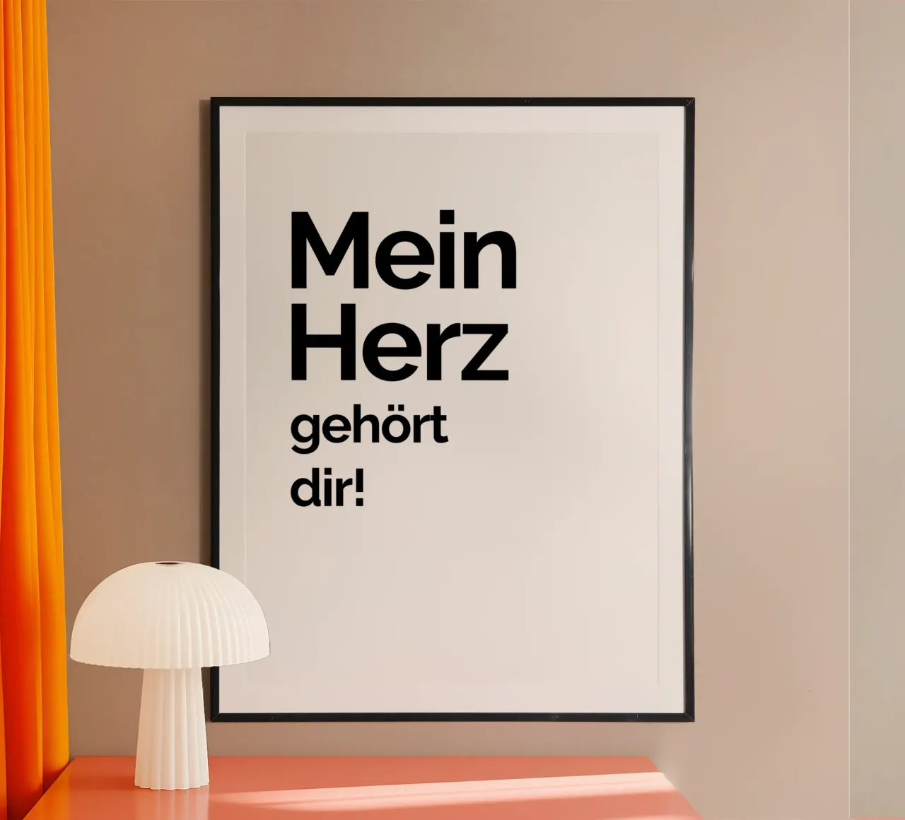 Il mio cuore appartiene a te! poster da YV TYPOGRAPHY