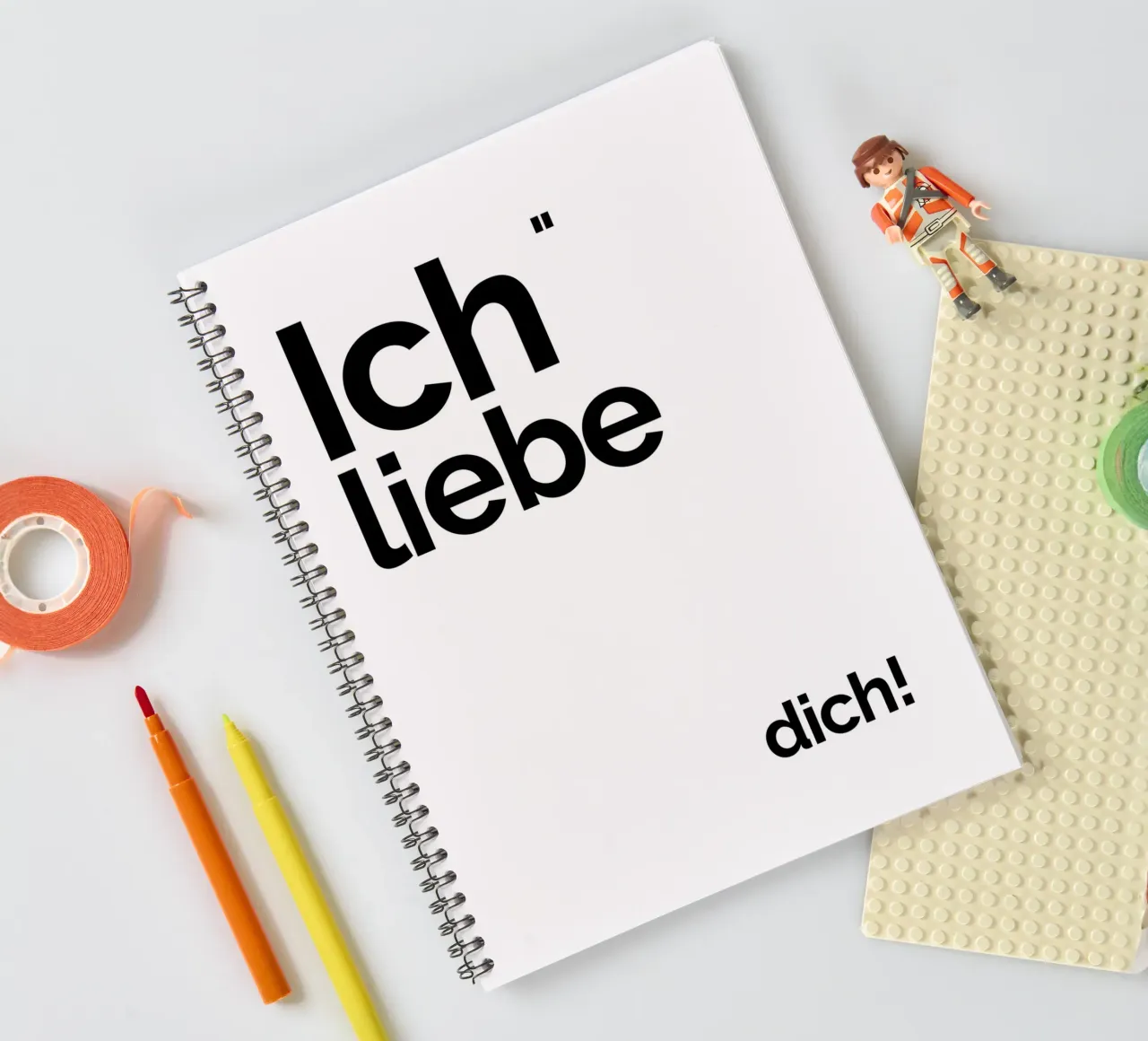 I love you! spiral notebook by YV TYPOGRAPHY