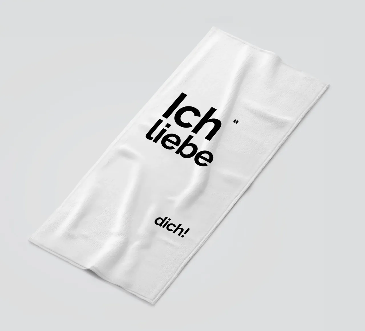 I love you! beach towel by YV TYPOGRAPHY