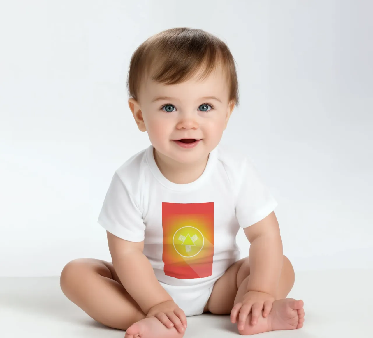 Icon No.4 Kurzarm Babybody von Chobopop