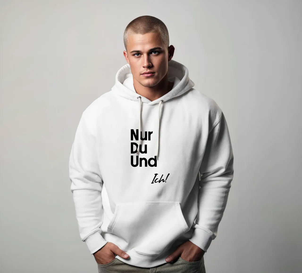 Solo tu e io! felpa con cappuccio da YV TYPOGRAPHY